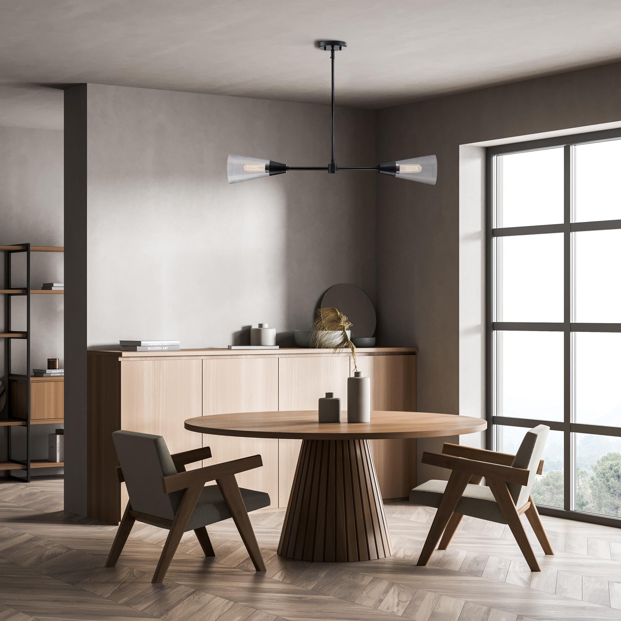 Norro 36 Inch 2 Light Linear Suspension Light by Designers Fountain