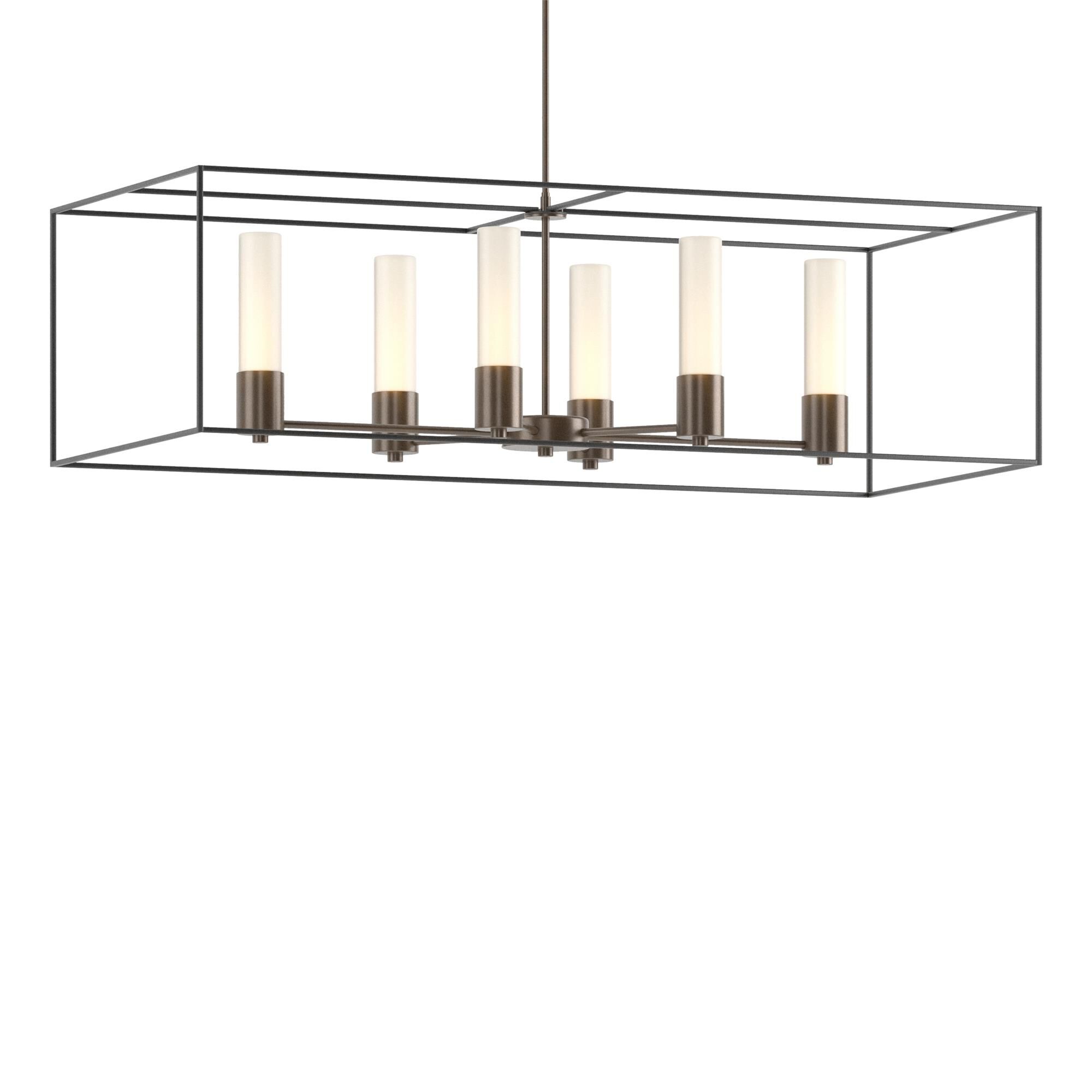 Shown in Bronze finish and Opal glass and Black accent
