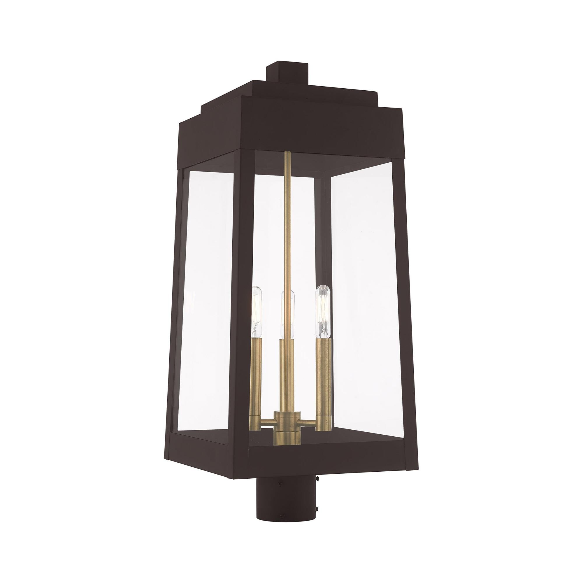 Oslo 24 Inch Tall 3 Light Outdoor Post Lamp by Livex Lighting