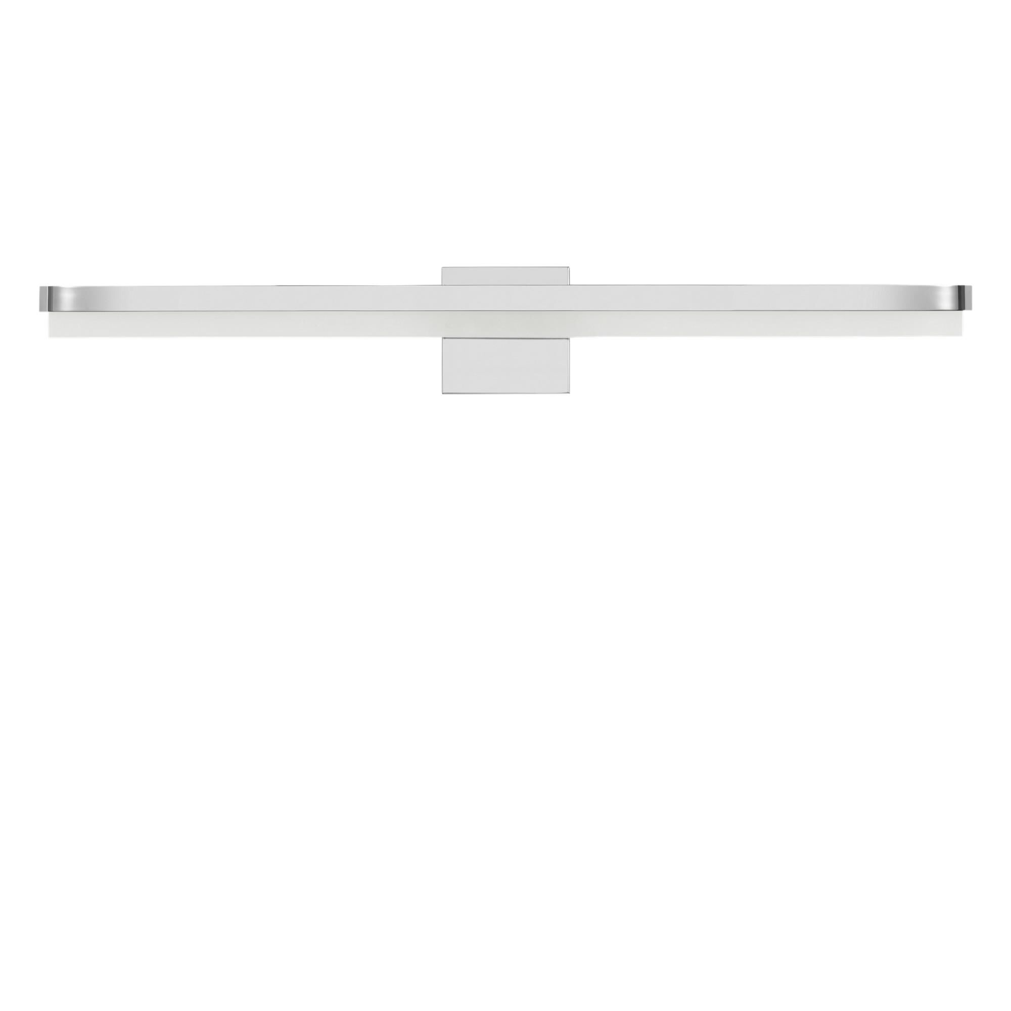 Shown in Chrome finish and Matte Frosted Acrylic Panels shade