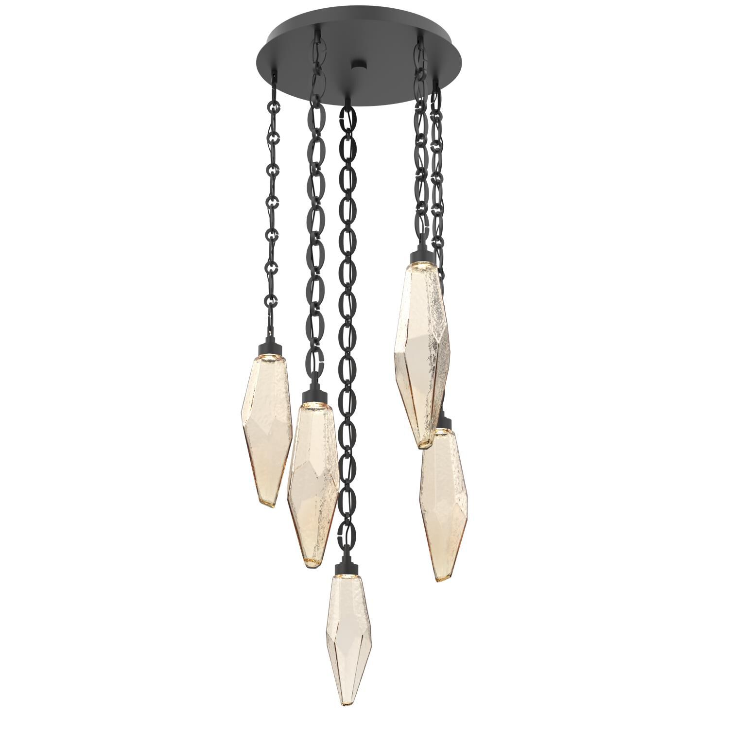 Levi Wilson Rock Crystal 19 Inch Multi Light Pendant by Hammerton Studio