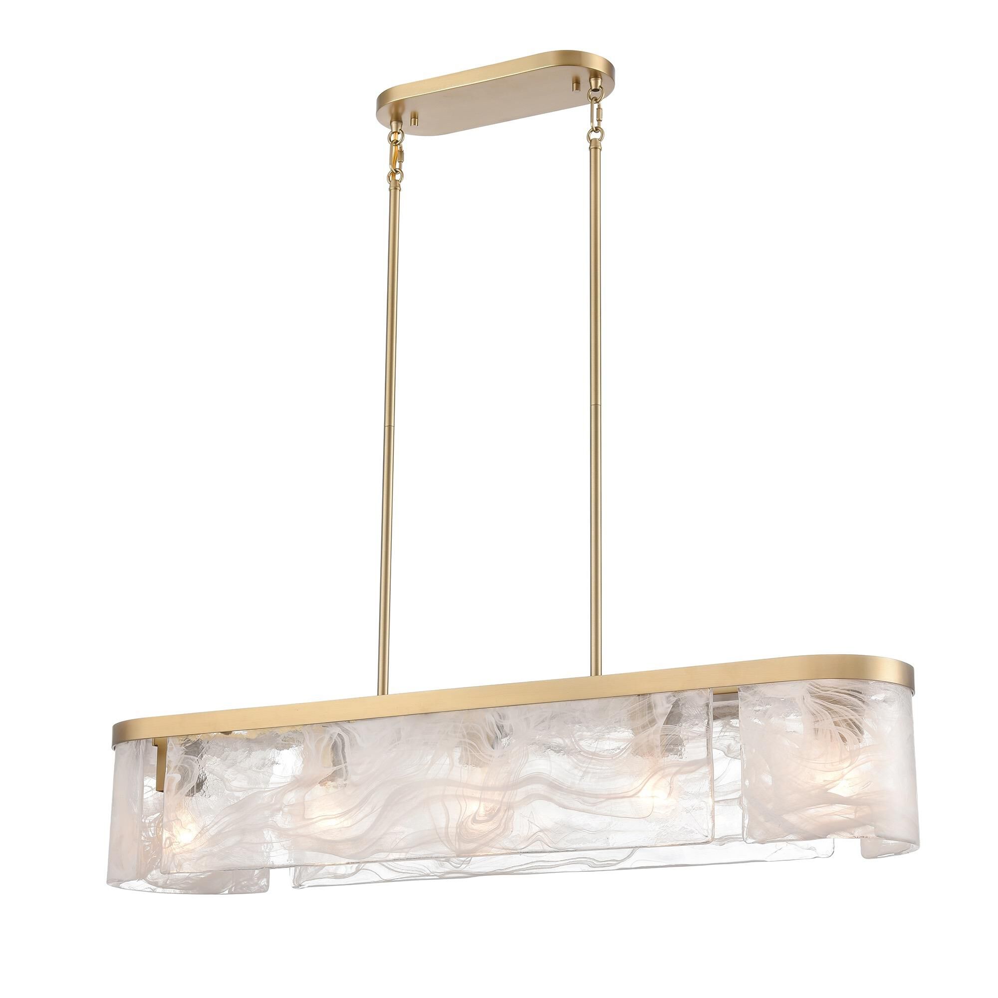 Shown in Brass finish and Clear Alabaster glass