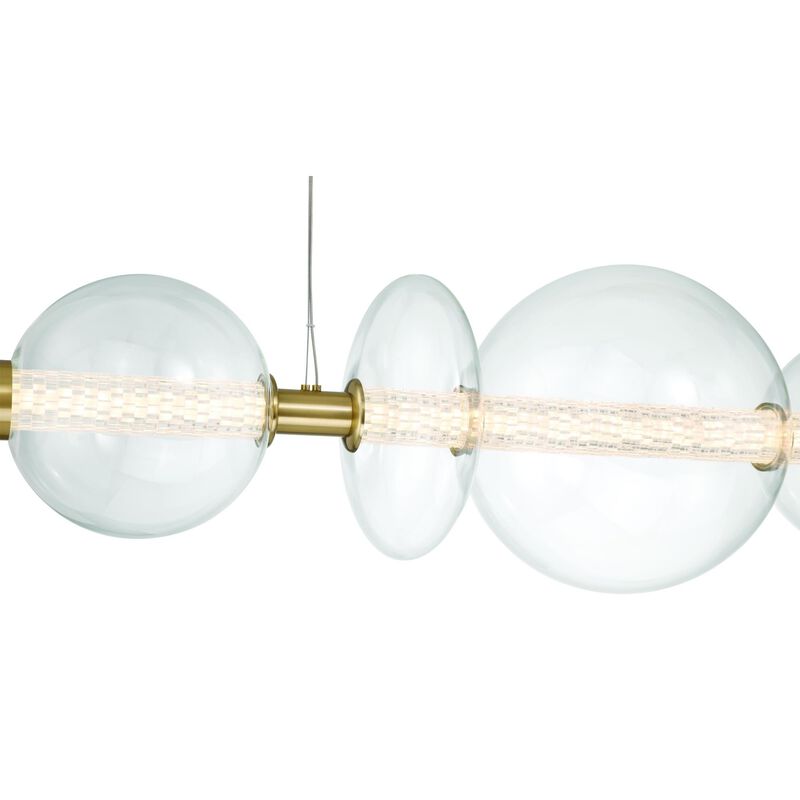Atomo Large Linear Chandelier by Eurofase Lighting