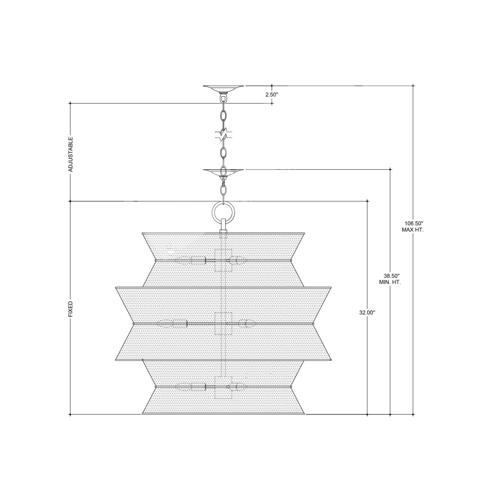 Phebe 32 Inch 9 Light Chandelier by Currey and Company
