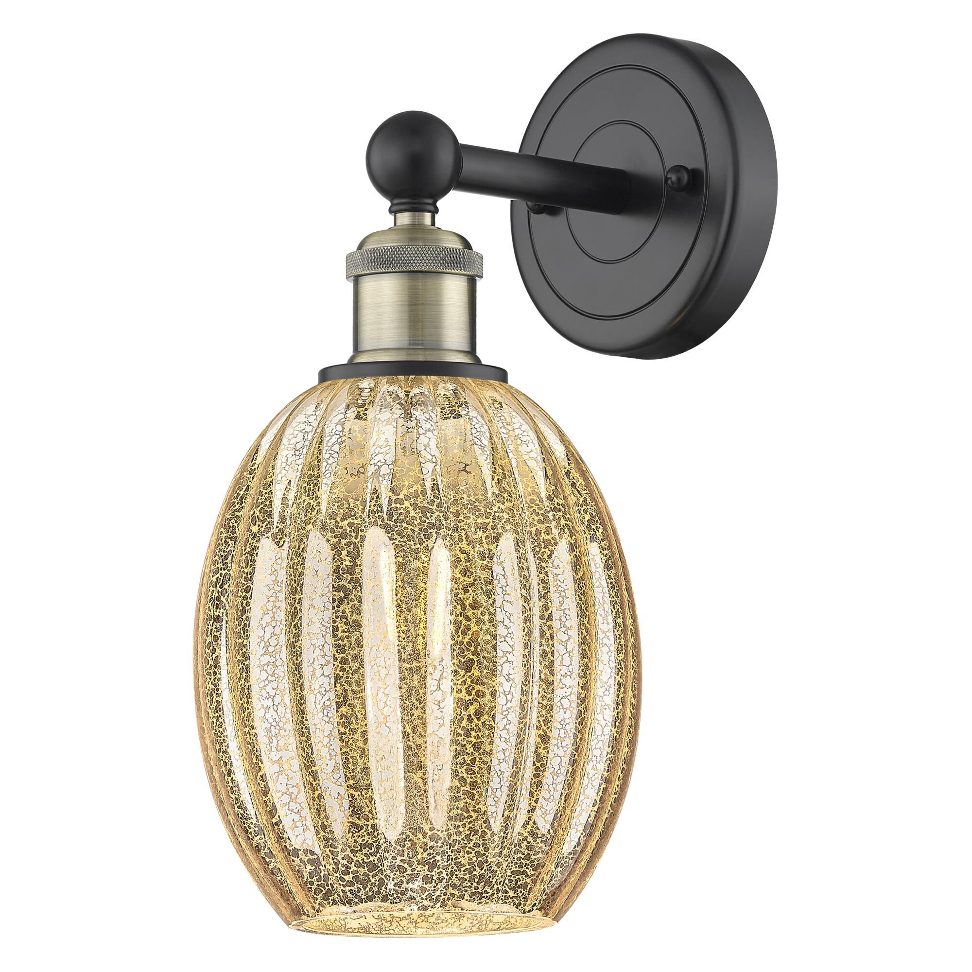 Shown in Black Antique Brass finish and Mercury glass