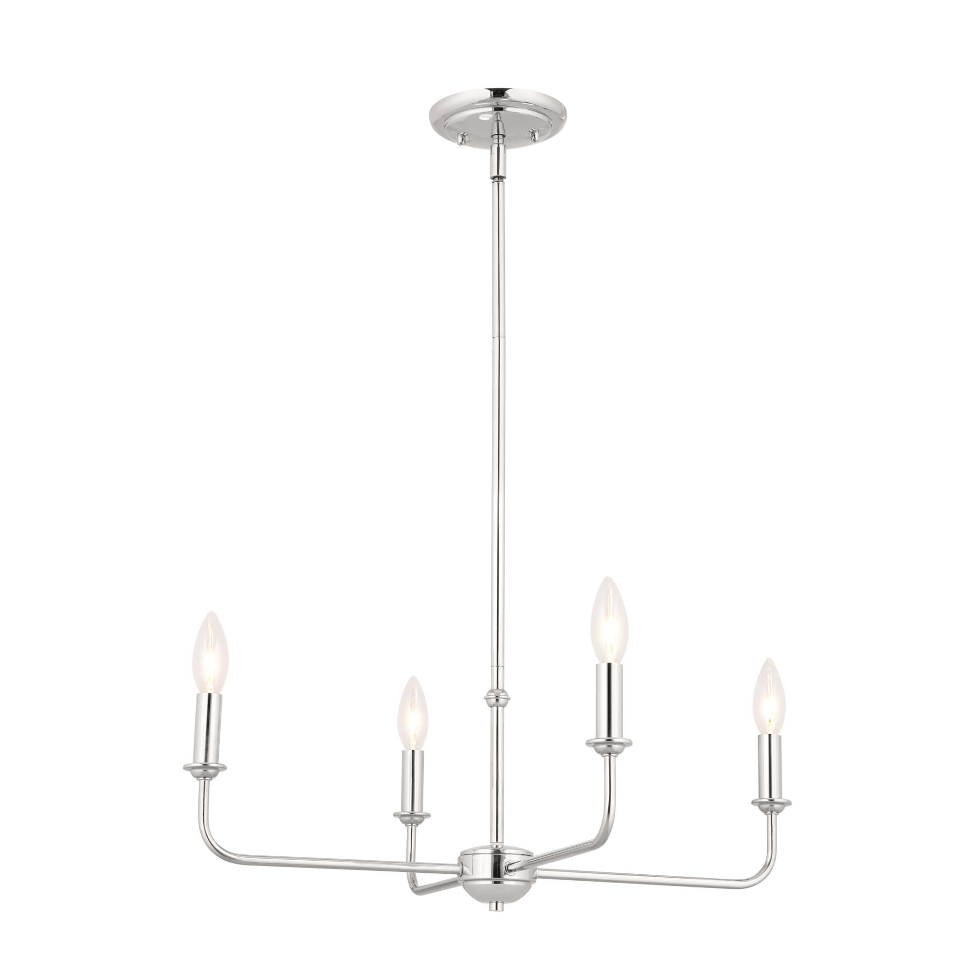 Shown in Polished Nickel finish and Fabric and Bell shade