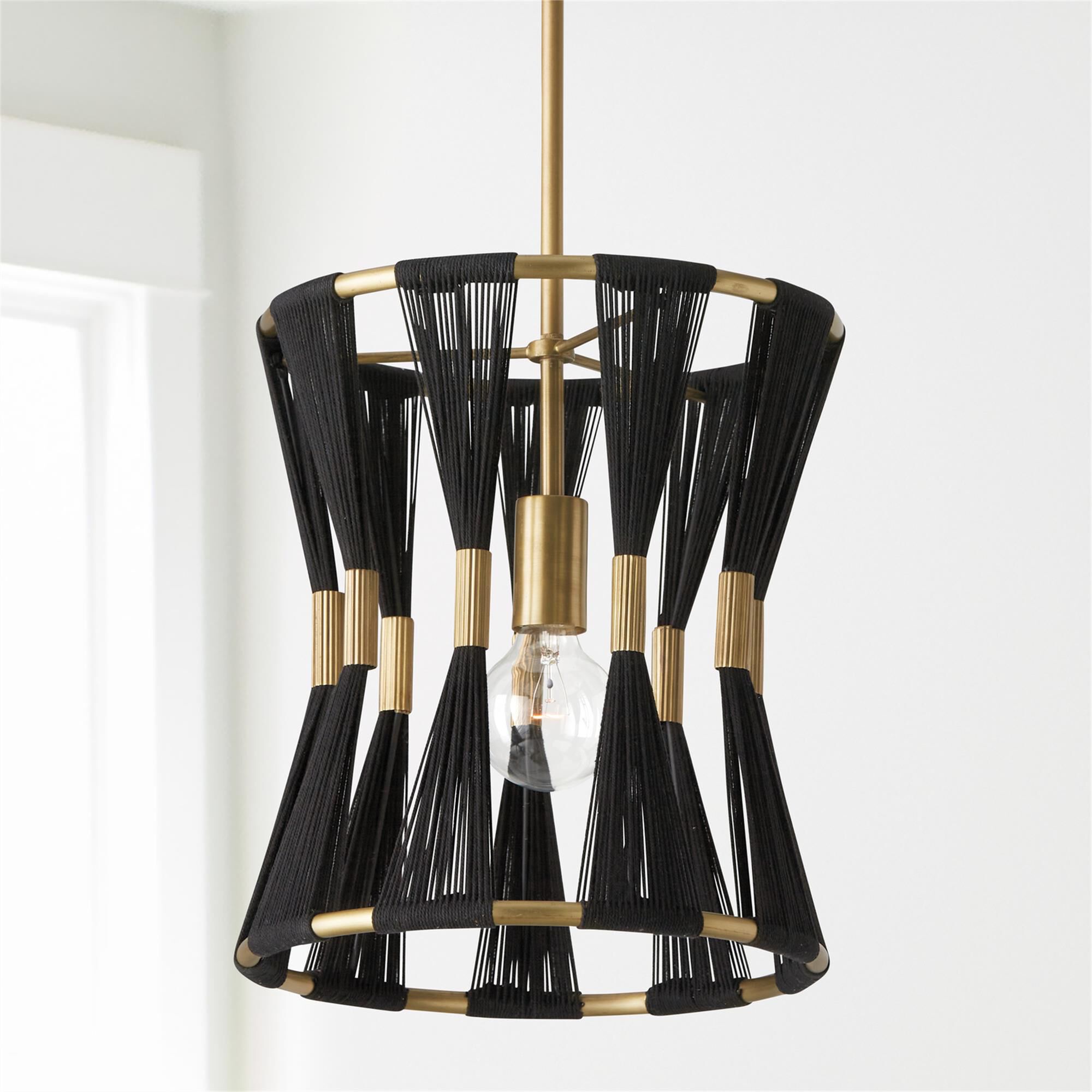 Shown in Black Rope And Patinaed Brass finish
