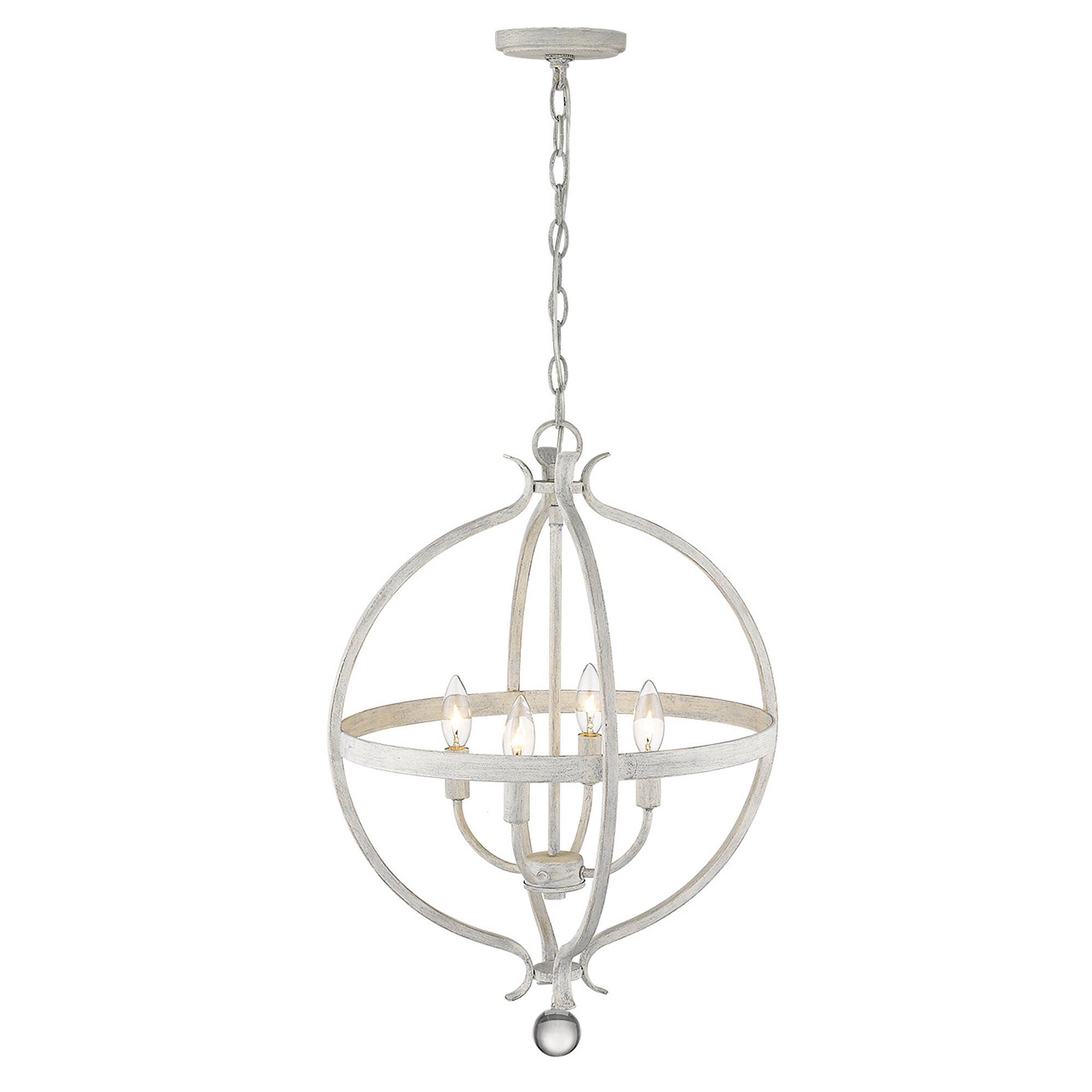 Shown in Country White finish and -- glass and -- shade
