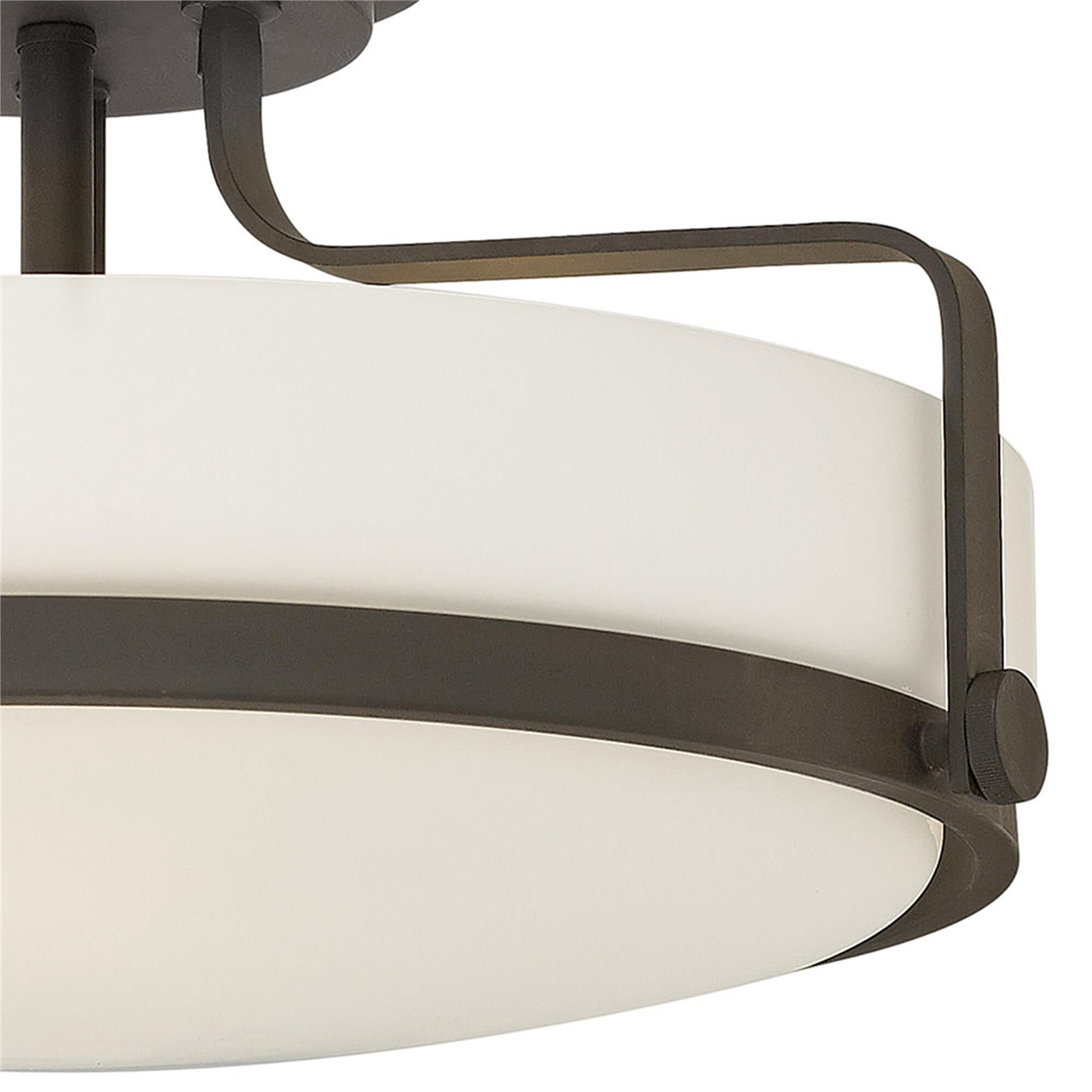 Shown in Oil Rubbed Bronze finish and Etched Opal glass