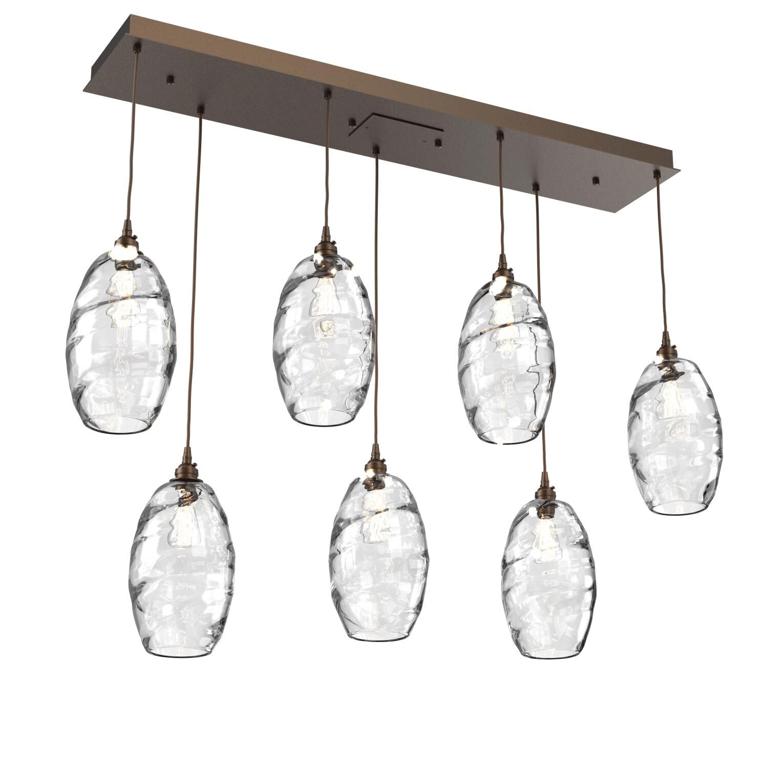 Shown in Flat Bronze finish and Optic Clear glass