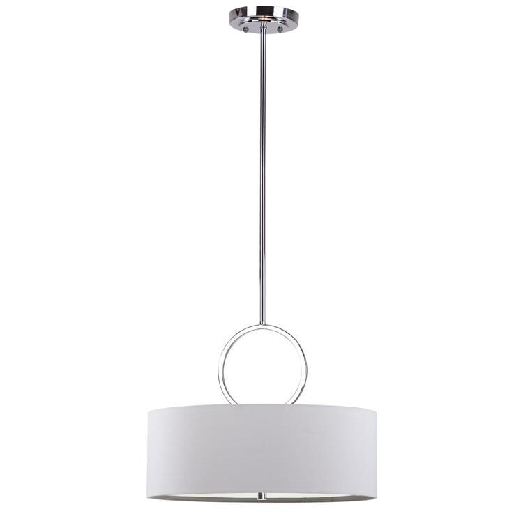 Debonair Ring Drum Adjustable 18 Inch LED Large Pendant by Safavieh
