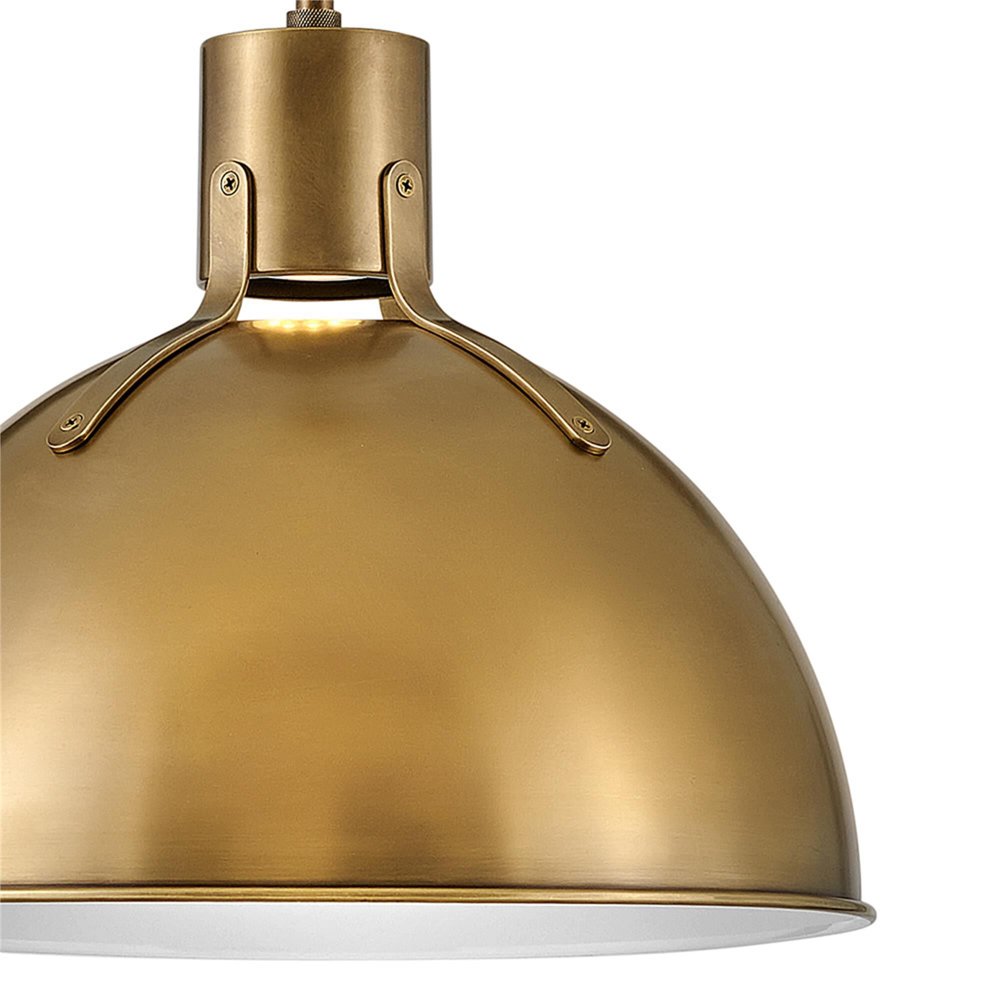 Shown in Heritage Brass finish and Textured Black accent