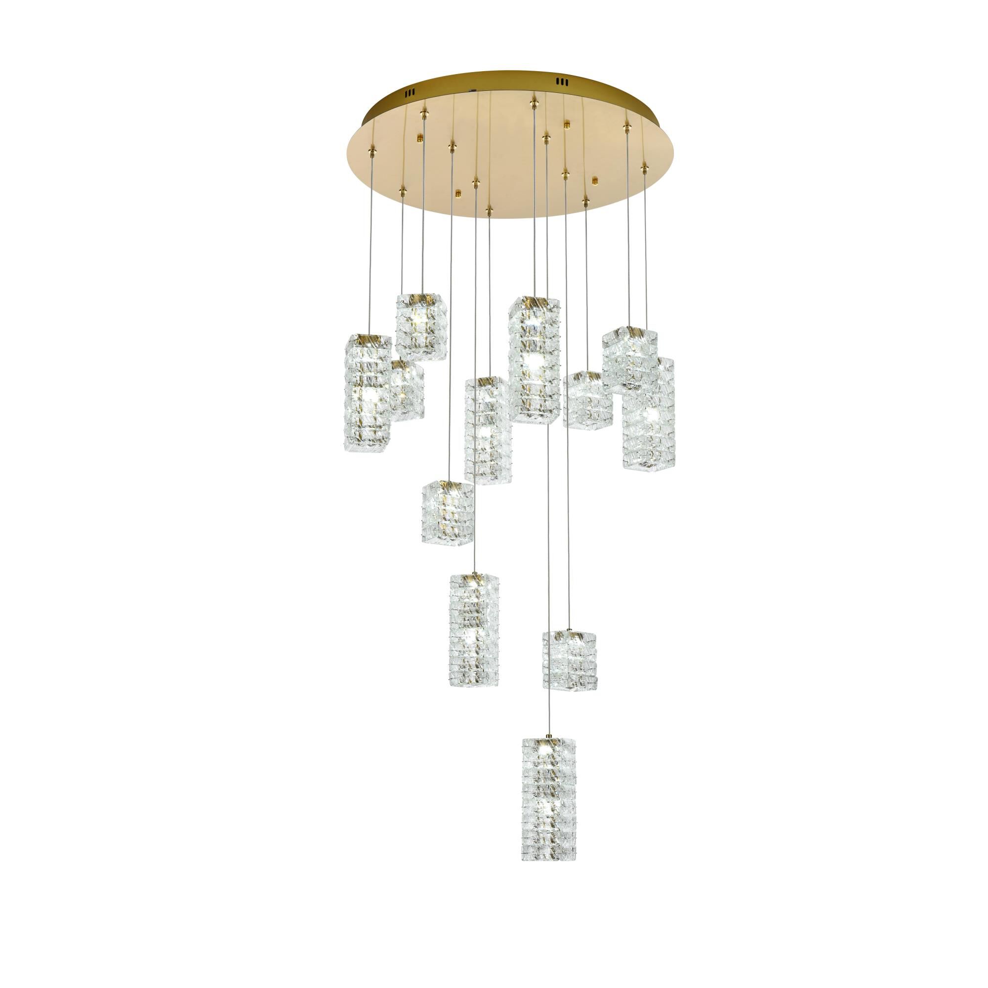 Aston 28 Inch Multi Light Pendant by Elegant Lighting