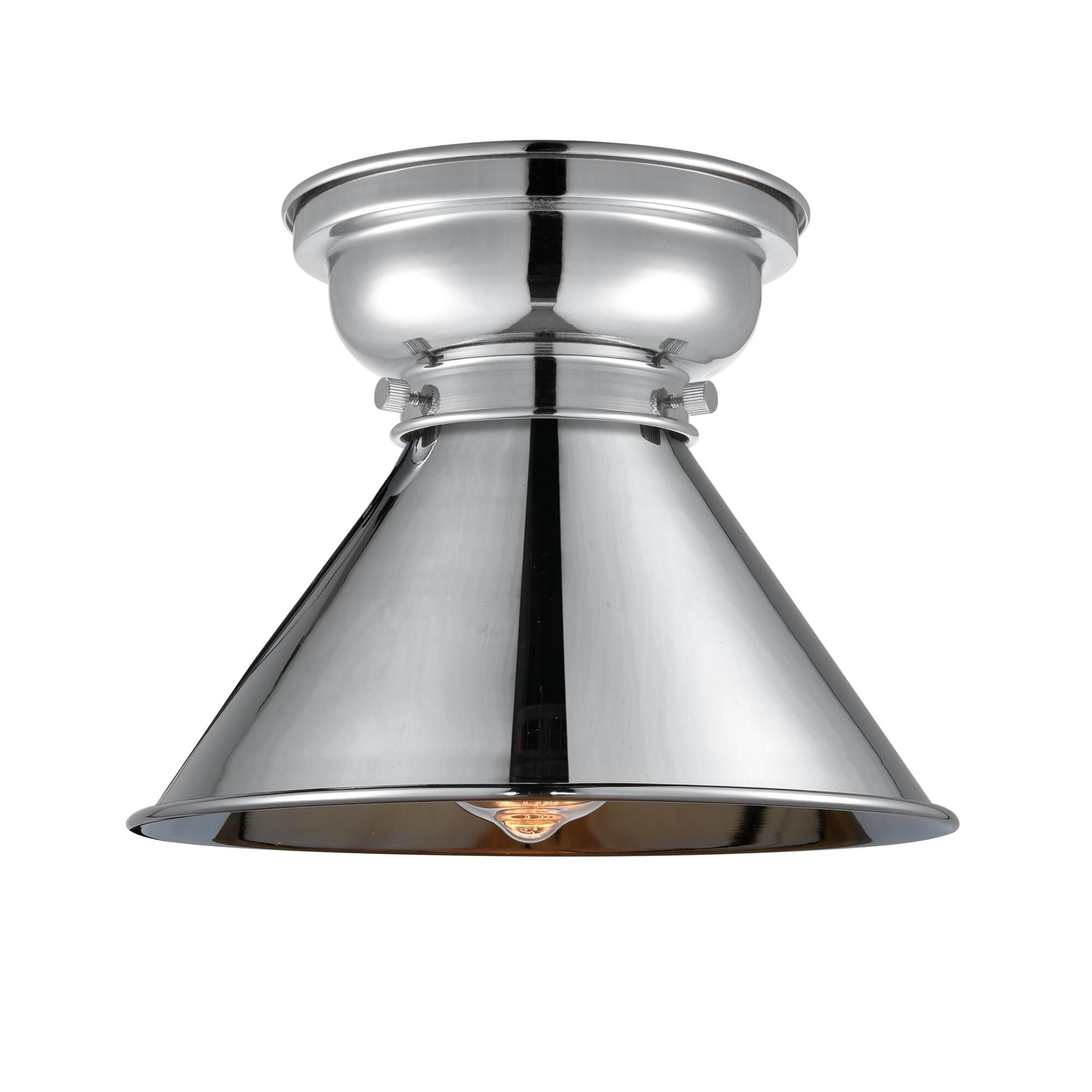 Shown in Polished Chrome finish and Cone glass and Metal shade