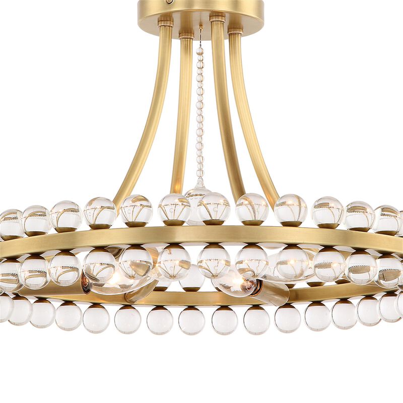 Clover 18 Inch 4 Light Semi Flush Mount by Crystorama
