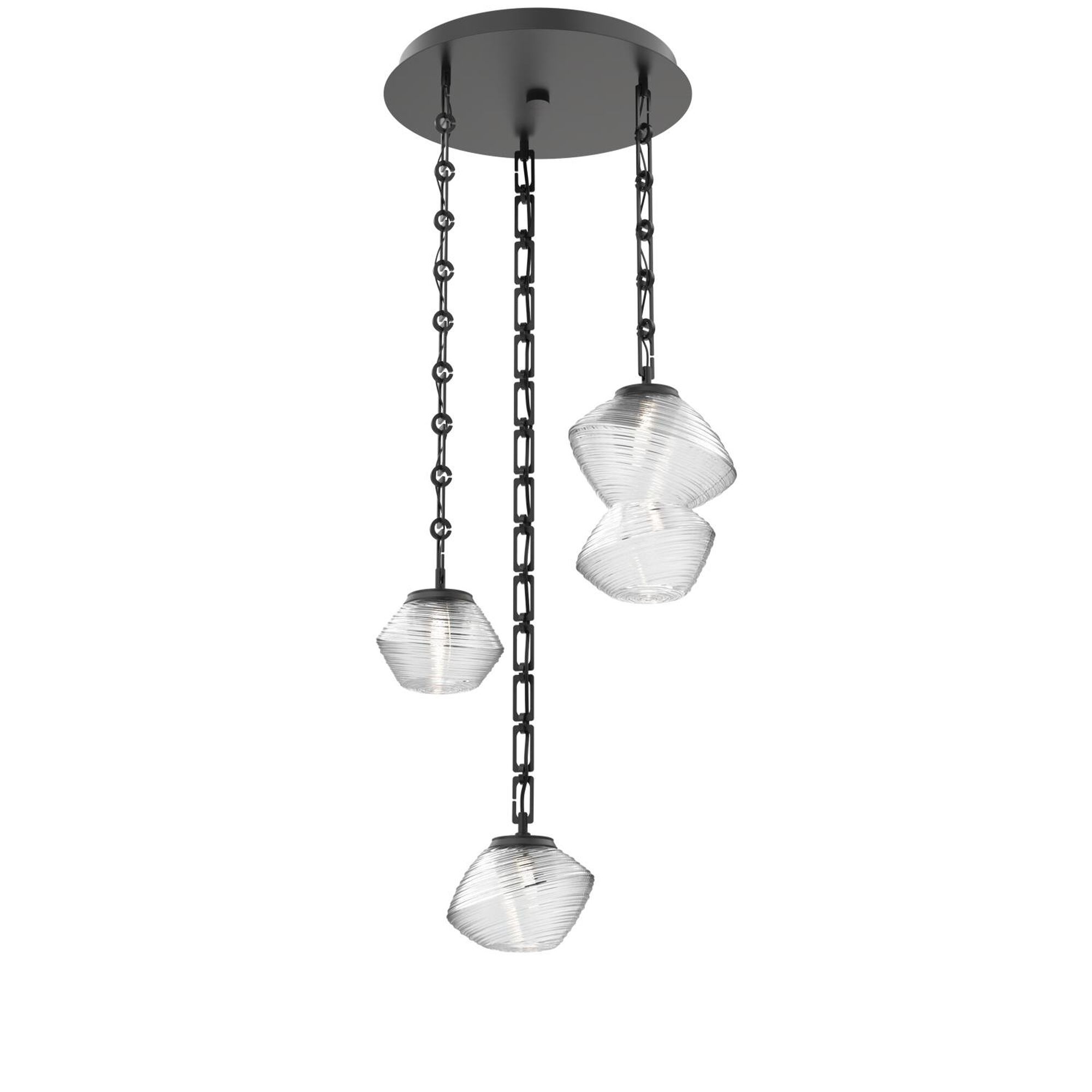 Shown in Matte Black finish and Clear glass