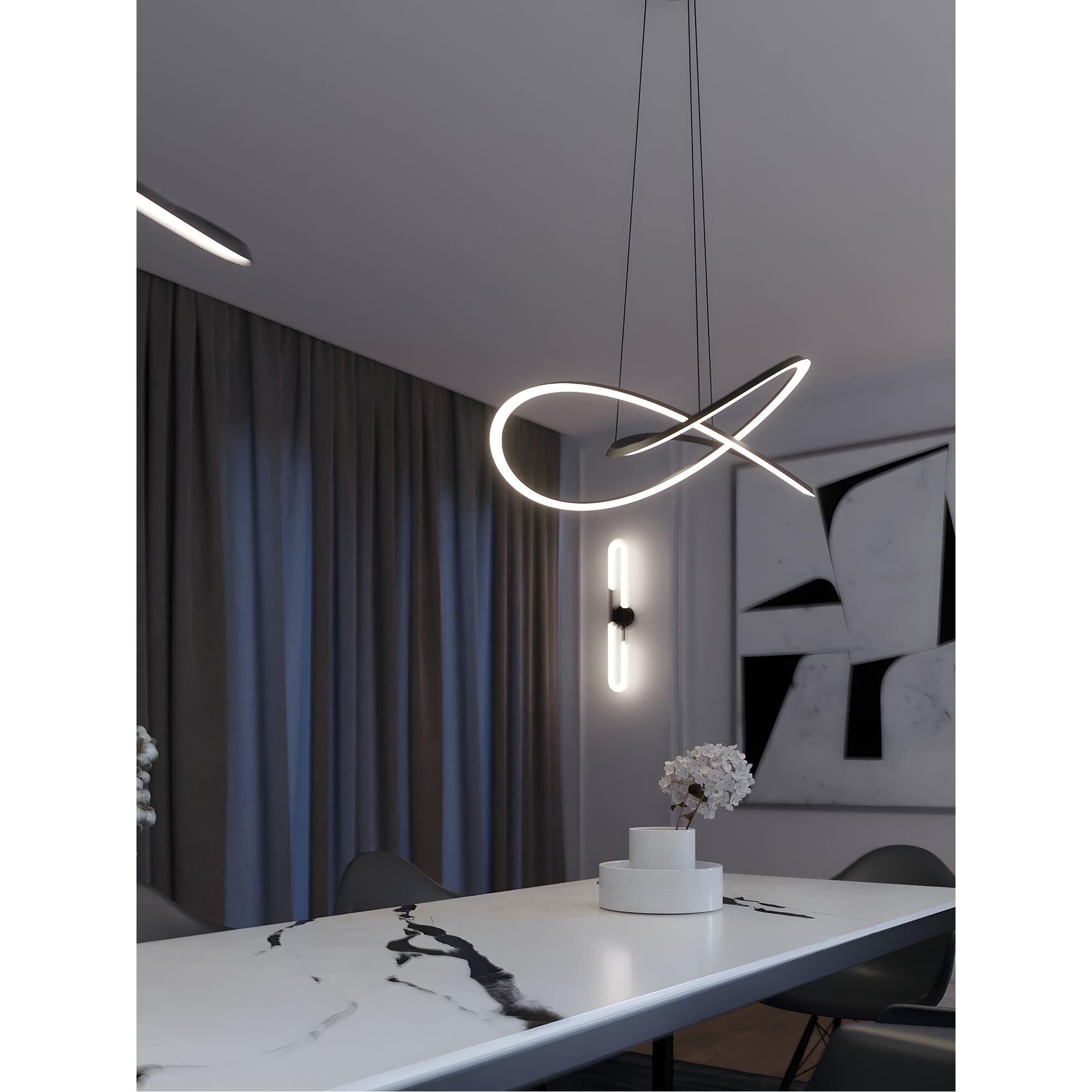 Shown in Black finish and White Acrylic Diffuser glass