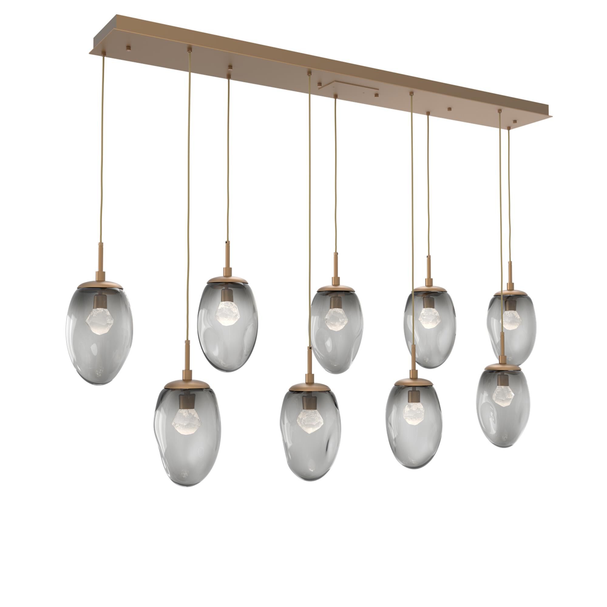 Shown in Novel Brass finish and Zircon Inner And Smoke Outer glass