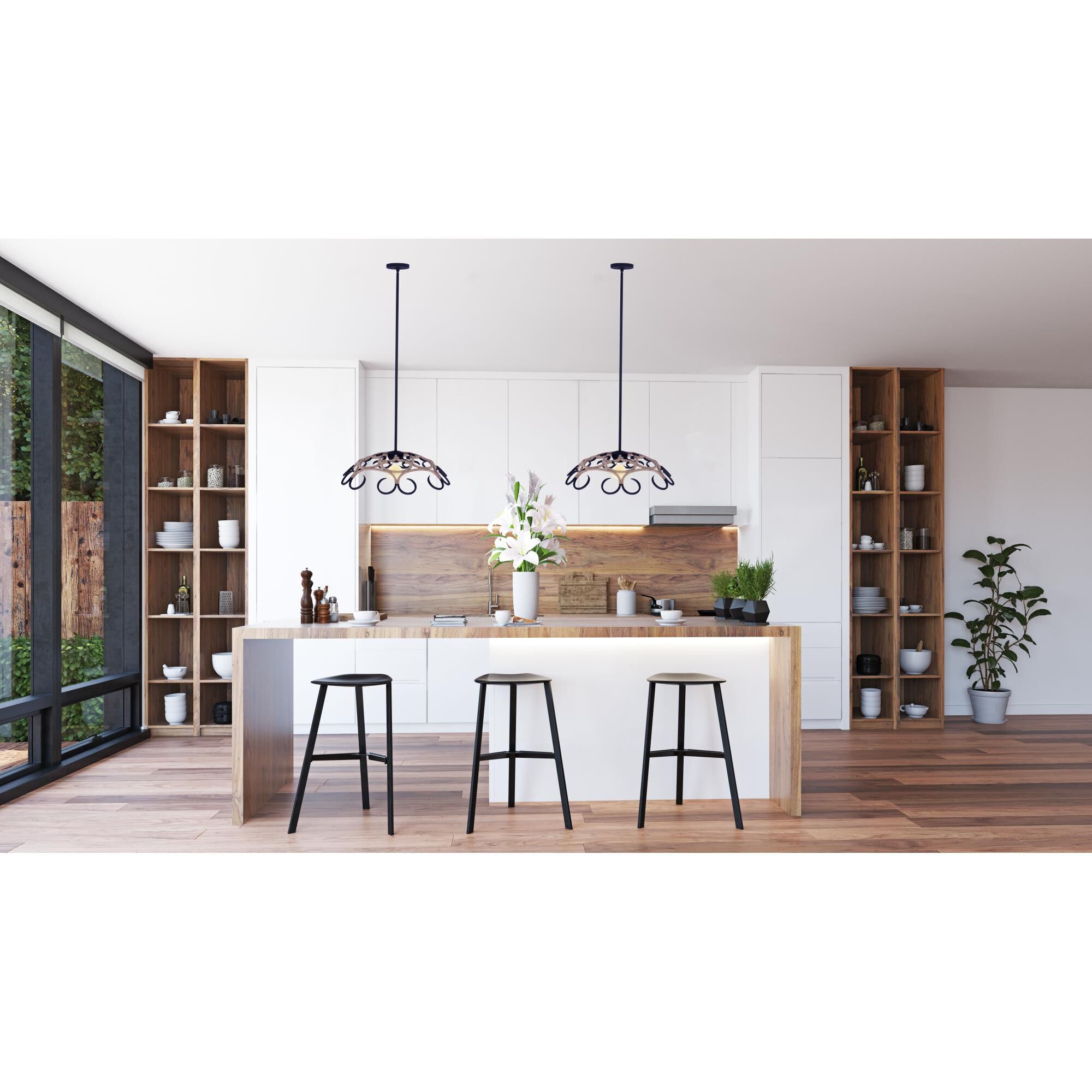 Ferrum 28 Inch Large Pendant by Kalco Lighting