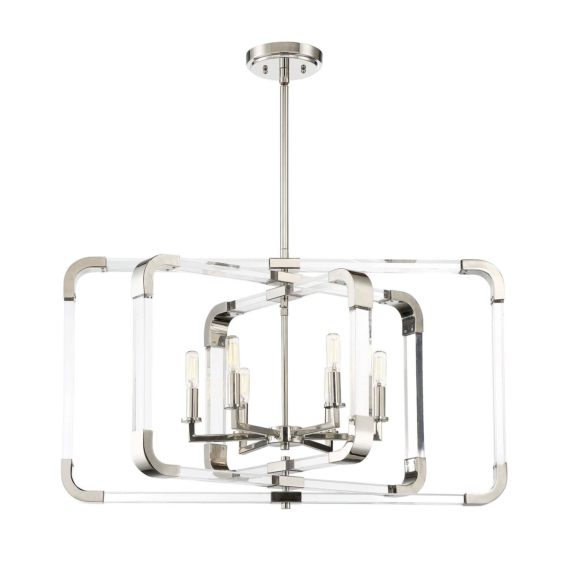 Shown in Polished Nickel finish and Acrylic glass 