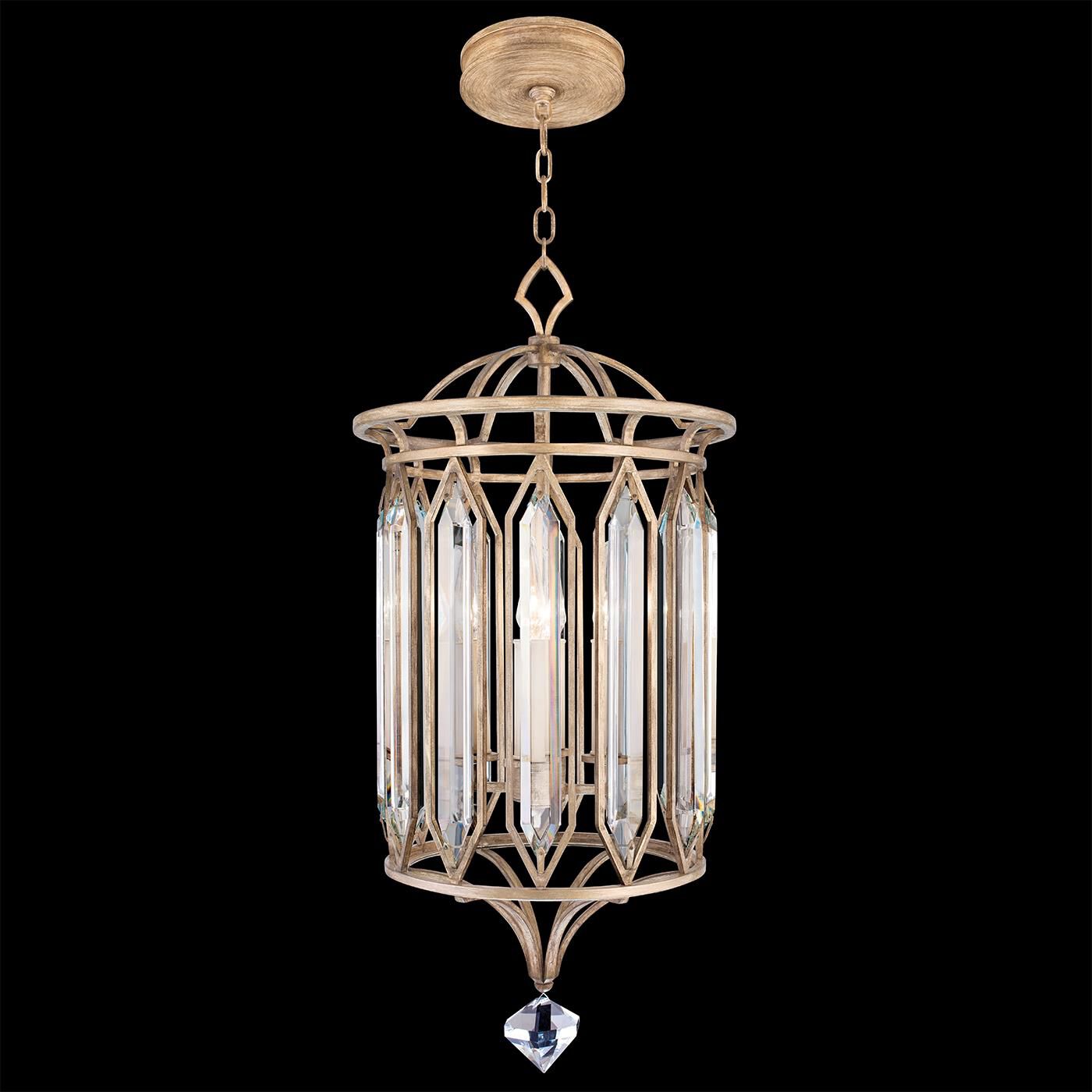 Shown in Gold finish and True crystal and False glass