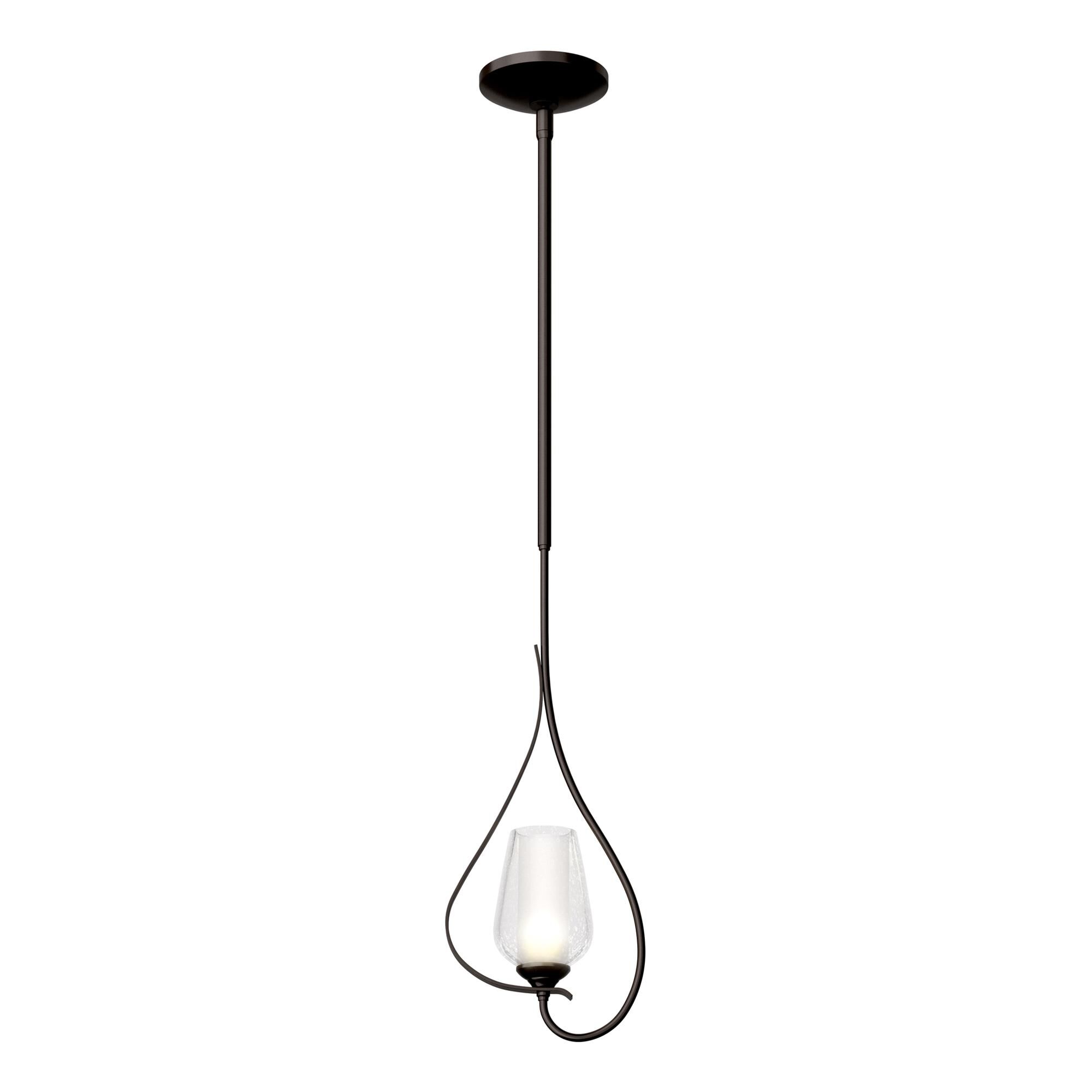 Shown in Oil Rubbed Bronze finish and Opal and Seeded glass