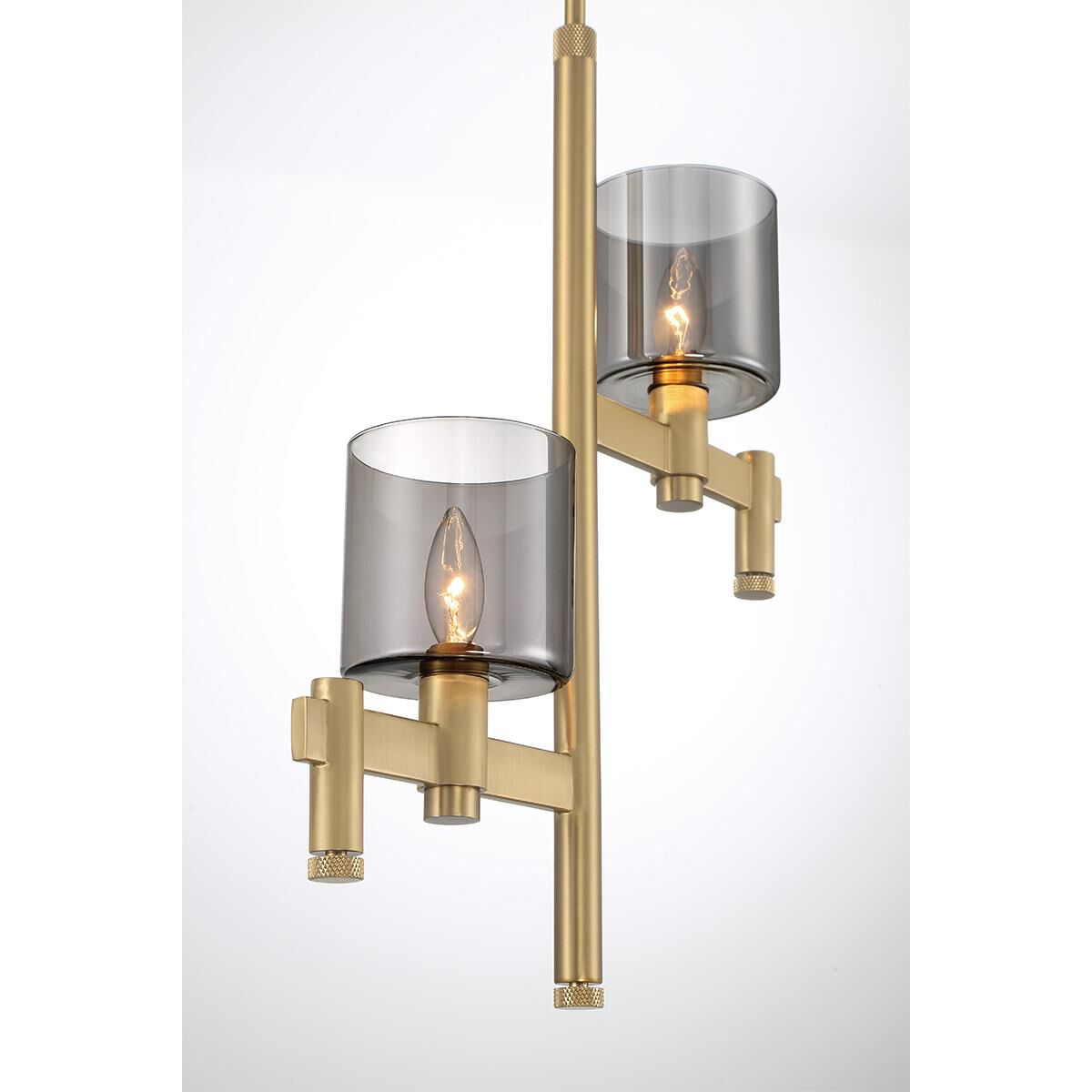 Shown in Brushed Gold finish and Smoked glass