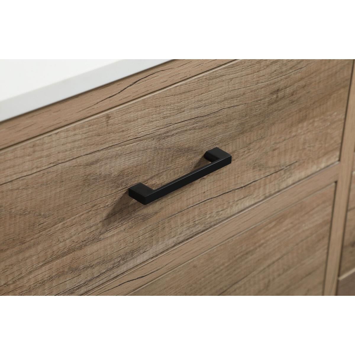 Shown in Natural Oak finish and Without Backsplash accent