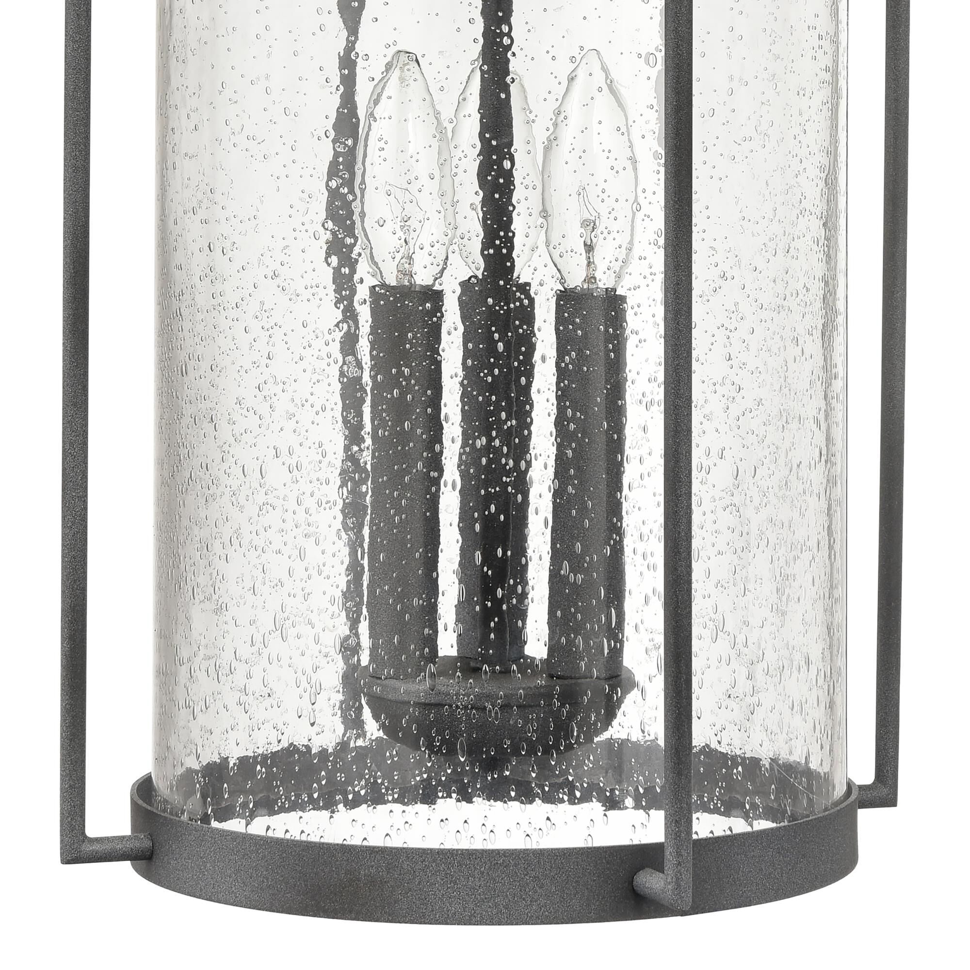 Shown in Gray finish and Clear Seeded glass