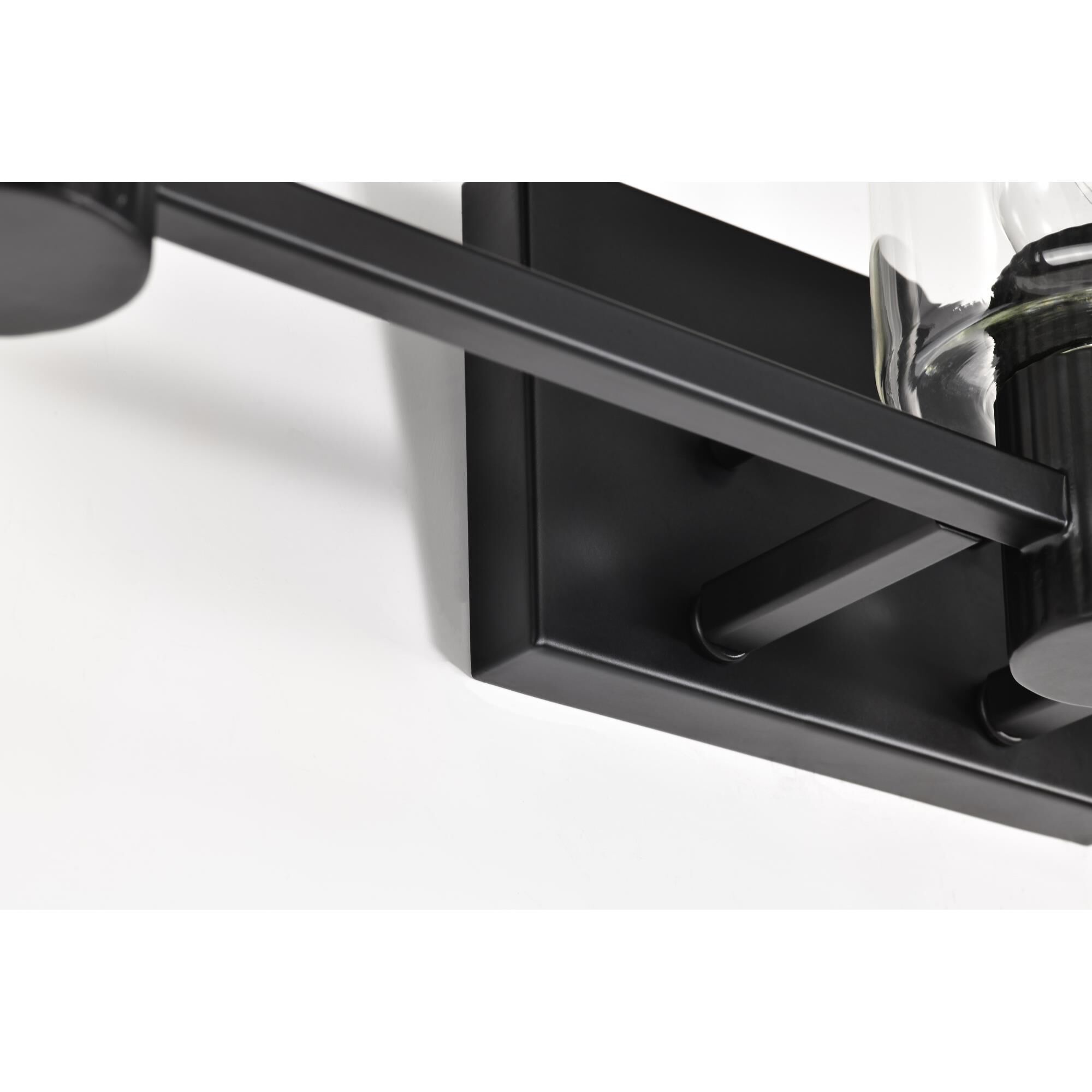 Shown in Matte Black finish and Clear glass