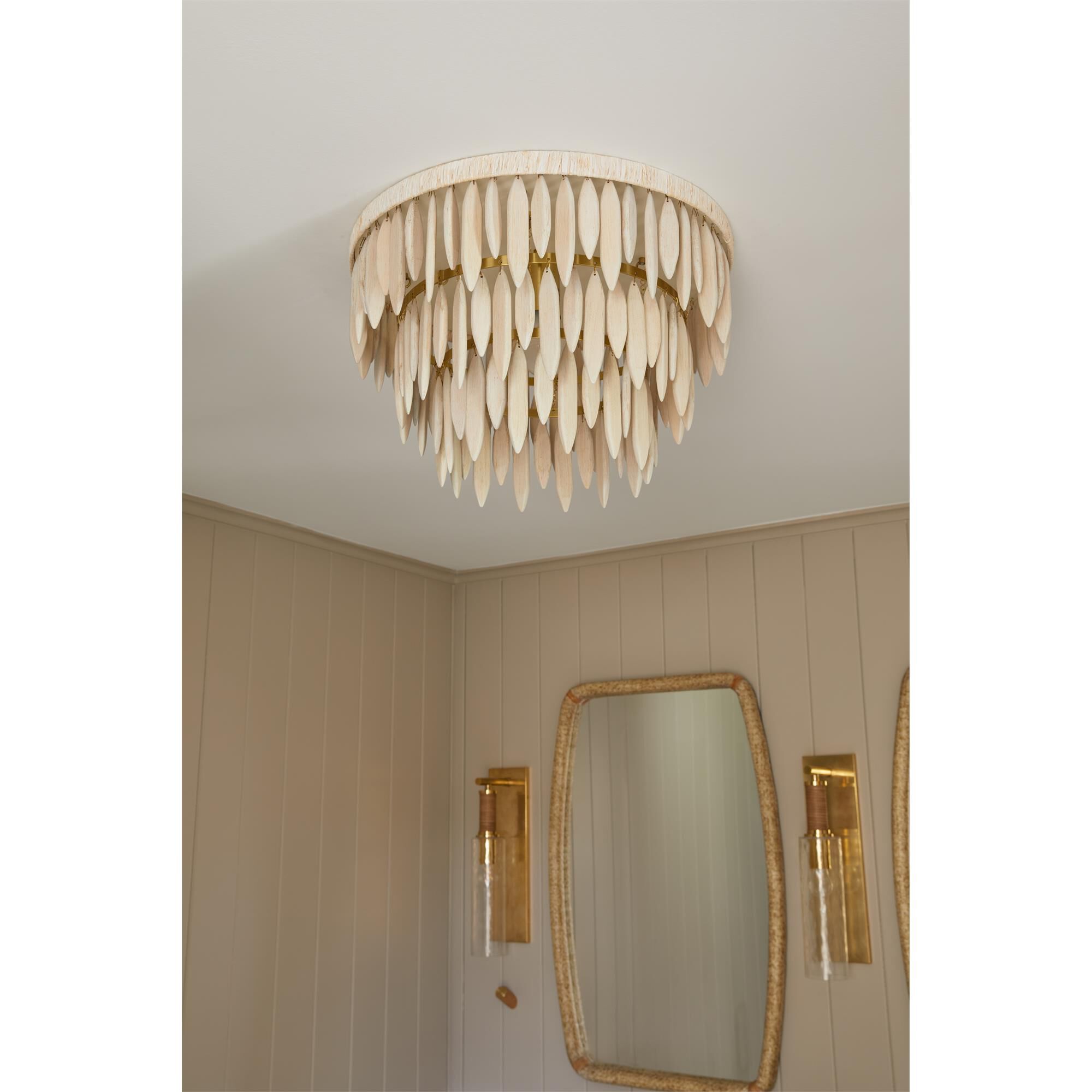 Tiffany 18 Inch Semi Flush Mount,