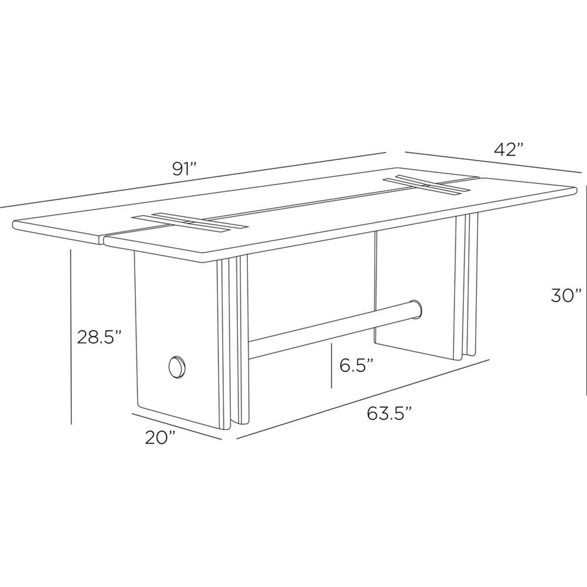 Dominic 91 Inch Dining Table by Arteriors Home