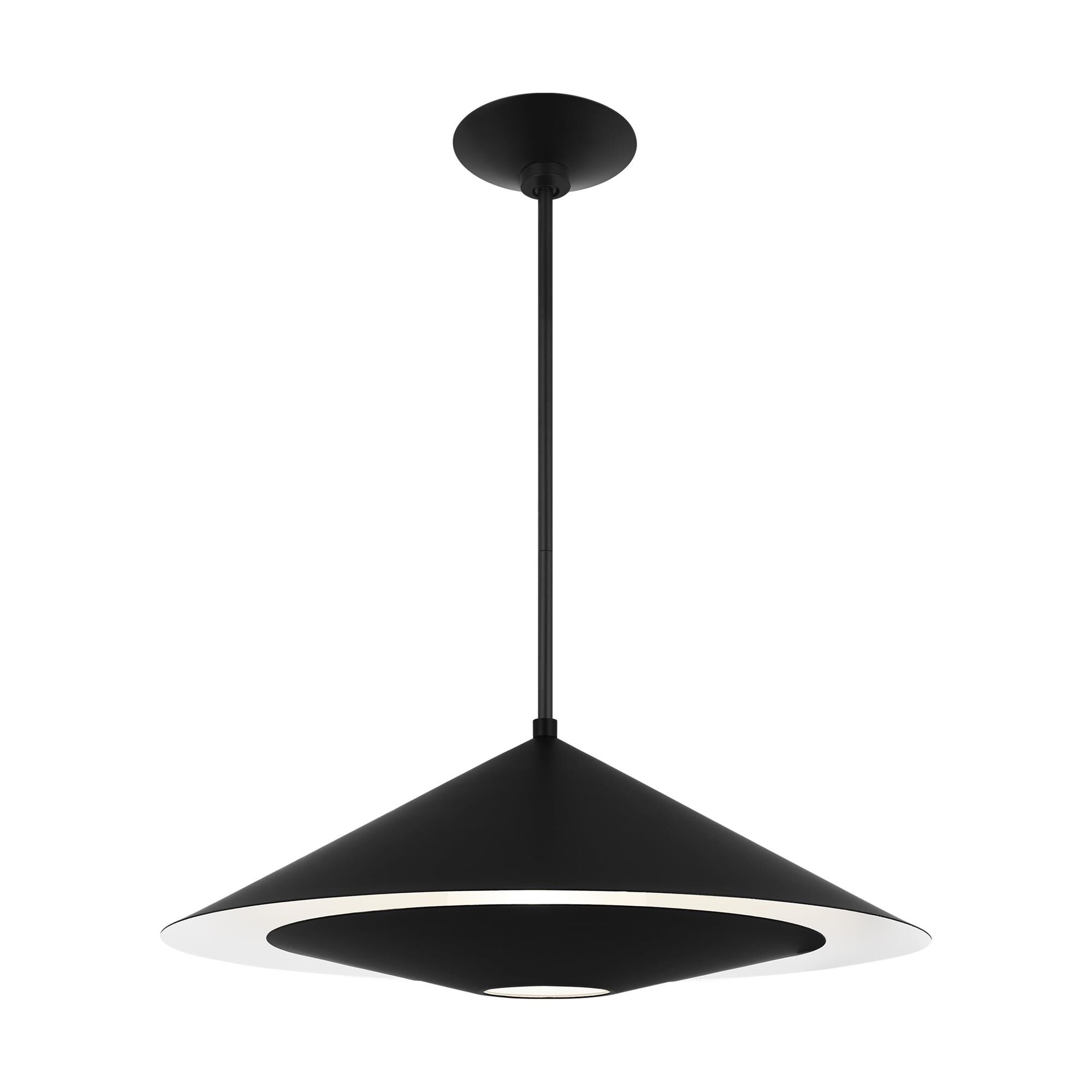 Shown in Midnight Black finish and Sandblast Inside and Clear Outside glass
