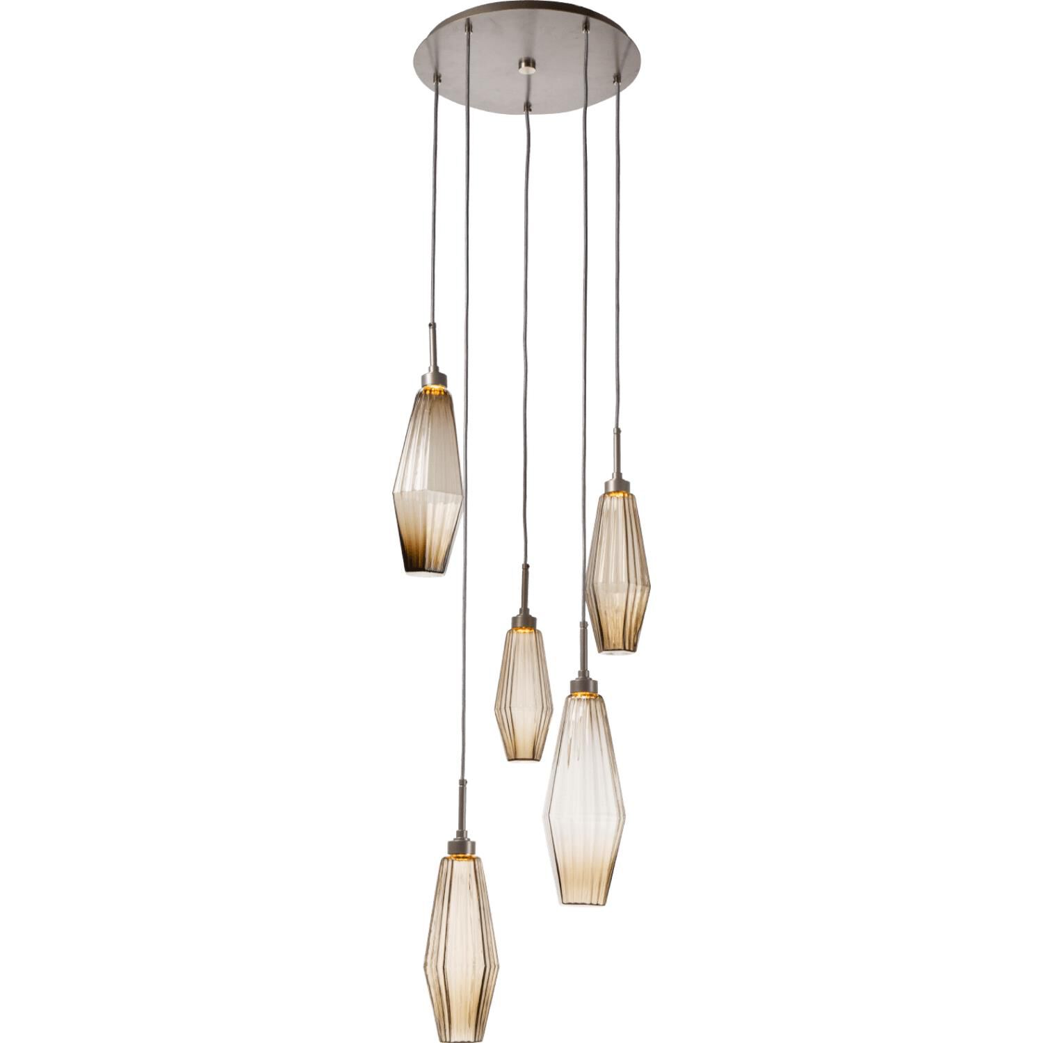 Aalto 19 Inch 5 Light LED Multi Light Pendant by Hammerton Studio