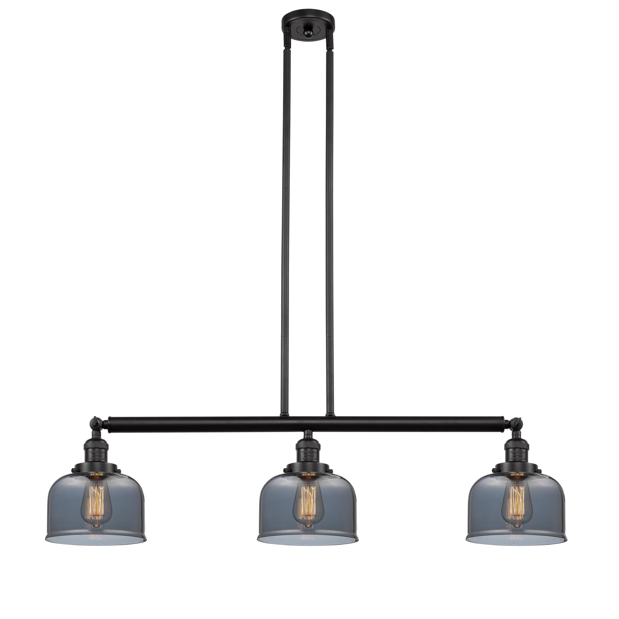Bruno Marashlian Large Bell 36 Inch 3 Light Linear Suspension Light by Innovations Lighting