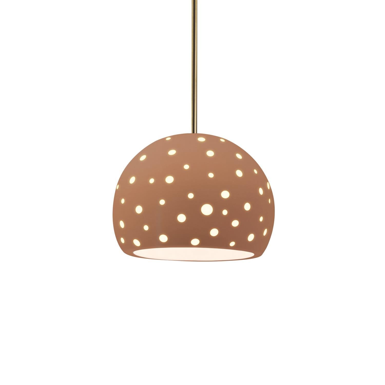 Perforated Globe 7 Inch Mini Pendant by Justice Design Group