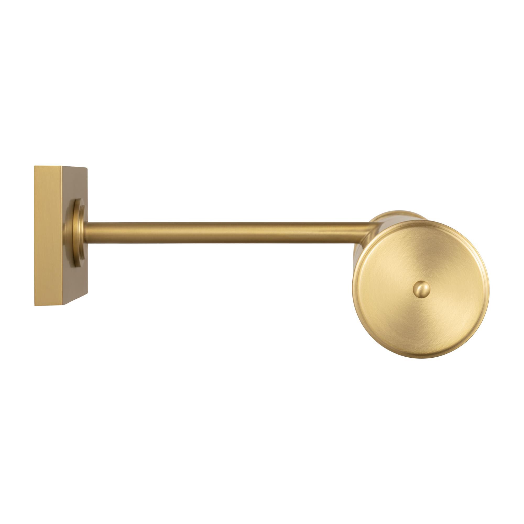 Shown in Burnished Brass finish and Burnished Brass shade
