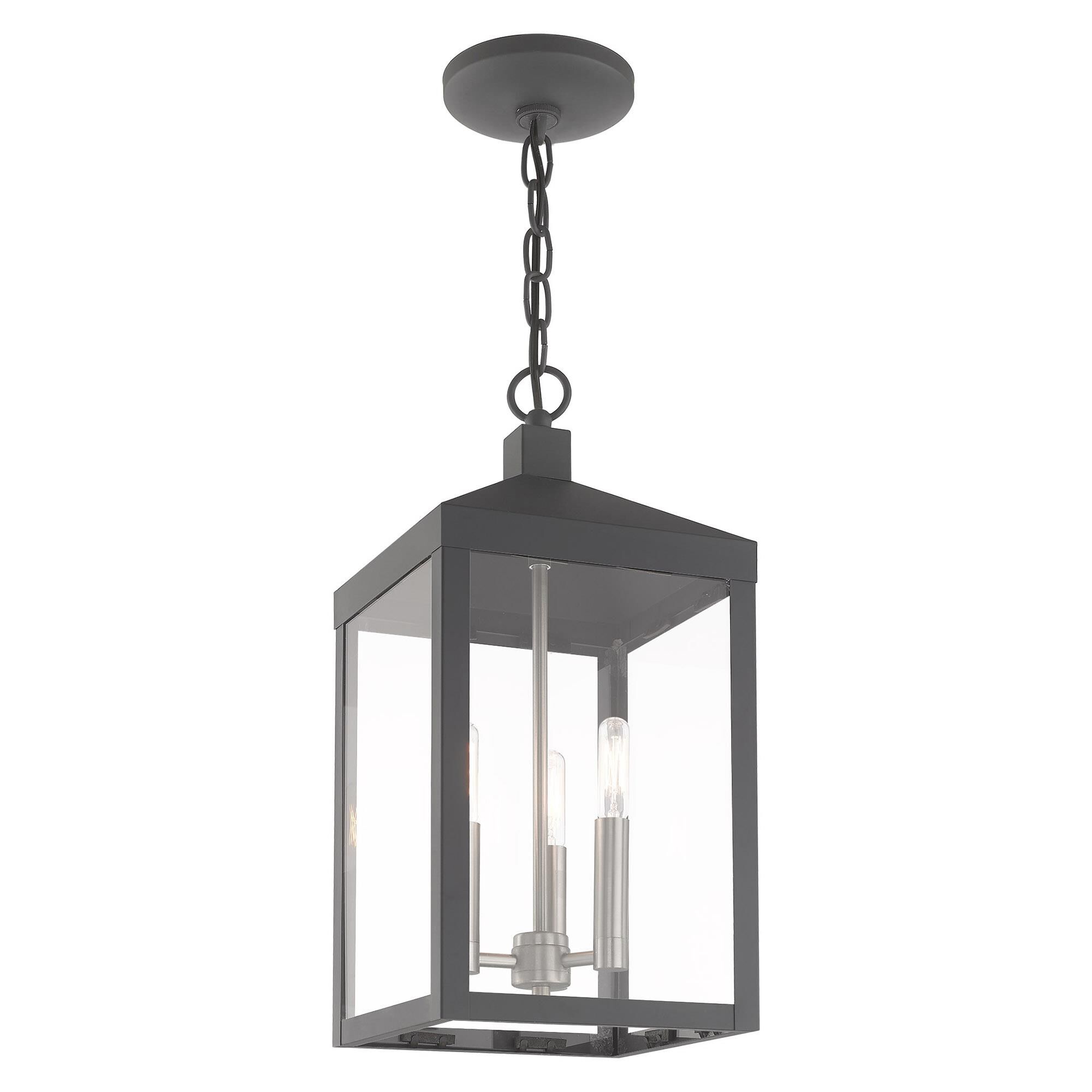 Shown in Scandinavian Gray finish and Clear glass