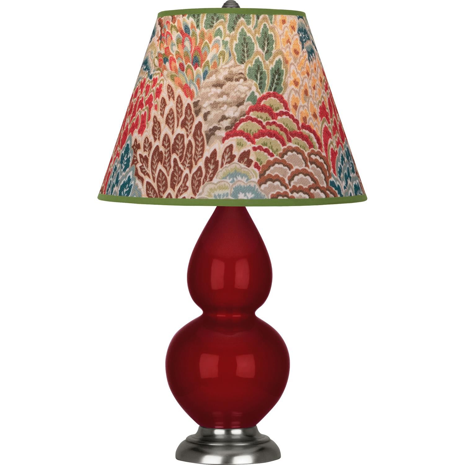 Shown in Sangria finish and Fall Floral shade and Antique Silver accent