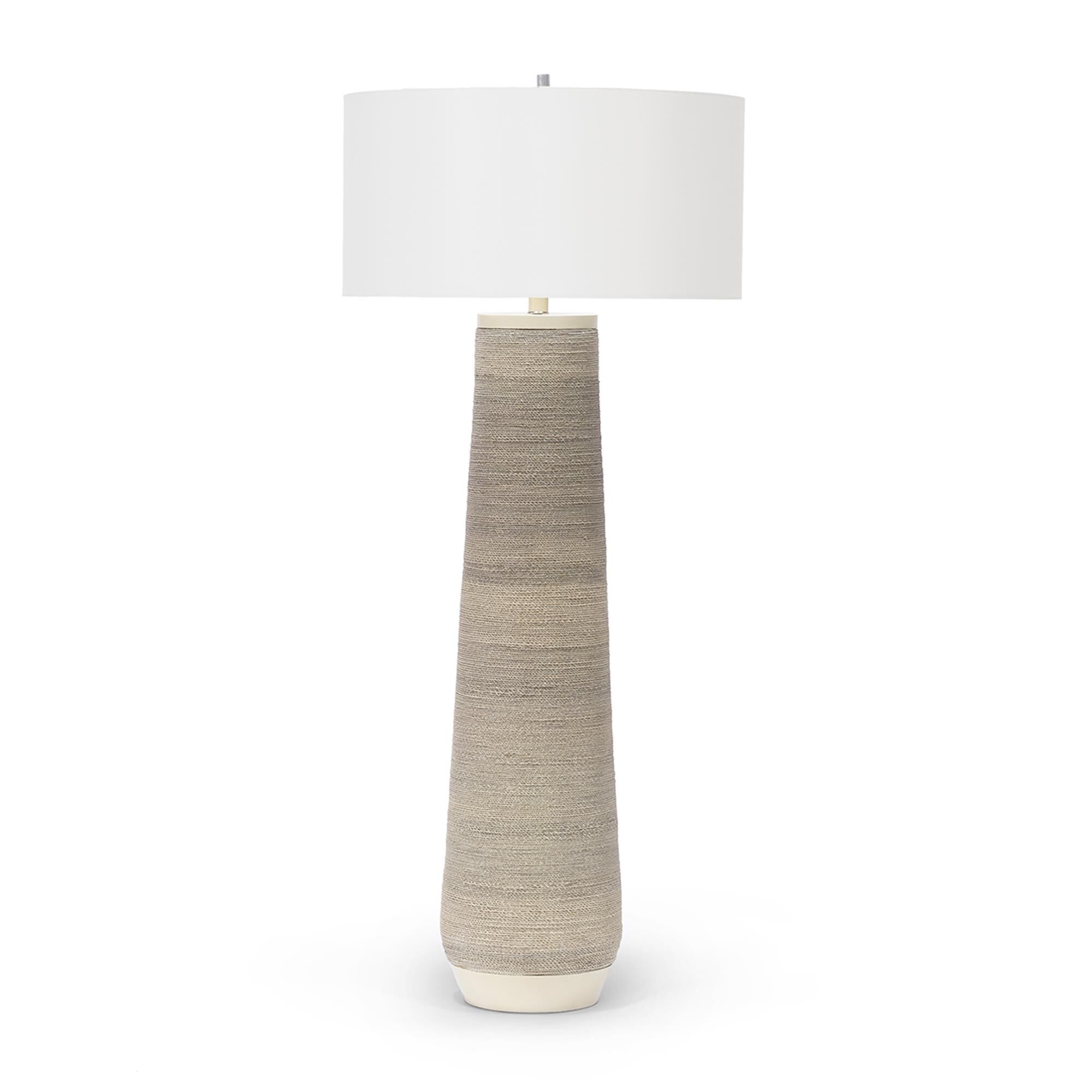 Shown in Nickel  finish and White Linen shade