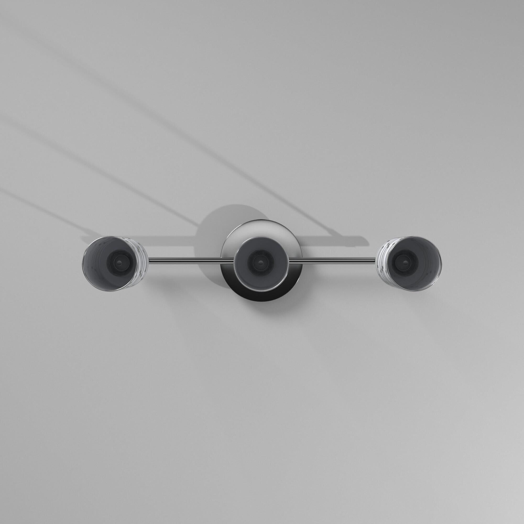 Shown in Chrome finish and White glass