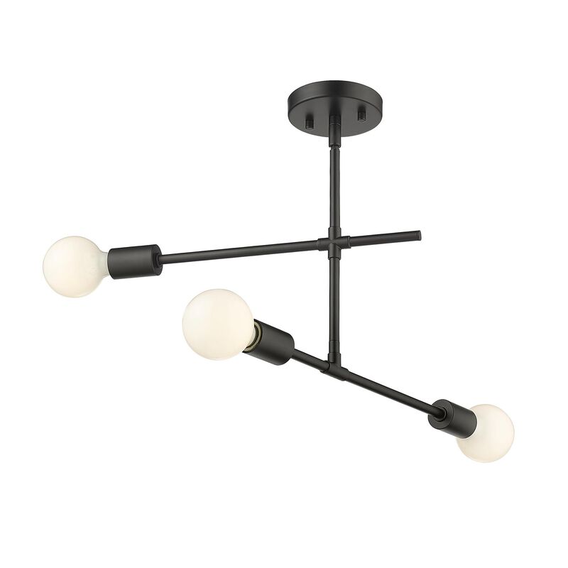 Modernist 23 Inch 3 Light Semi Flush Mount by Z-Lite