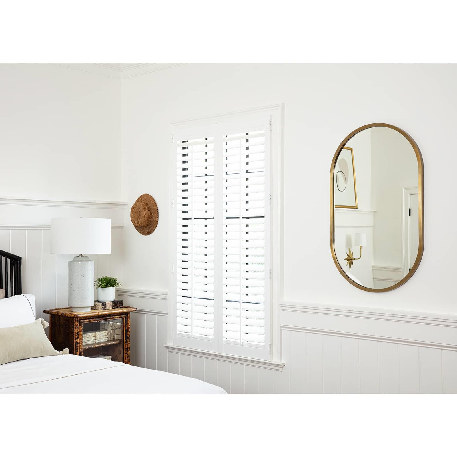 Shown in White finish and Linen shade