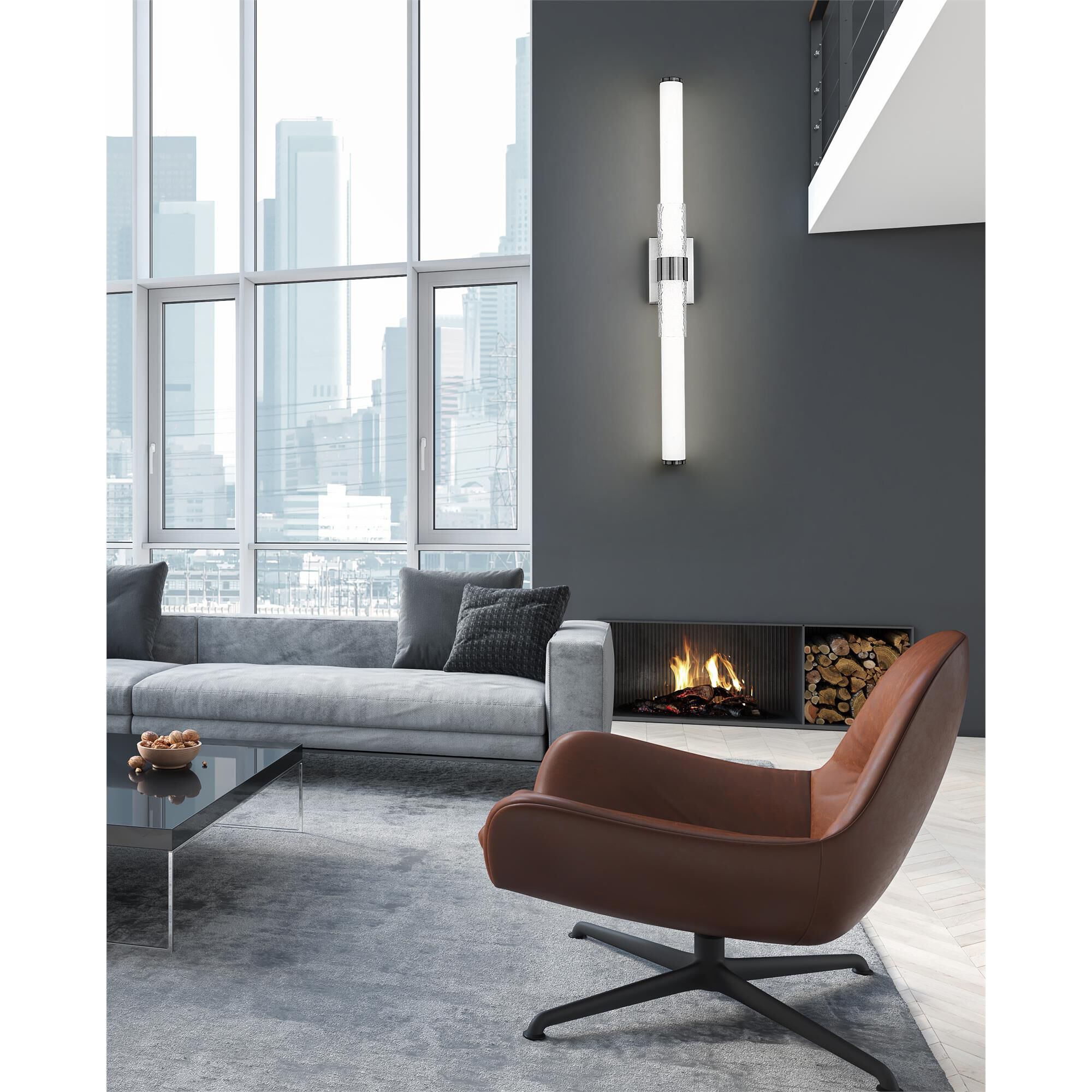Shown in Brushed Nickel finish and Matte Opal glass and Matte Opal shade