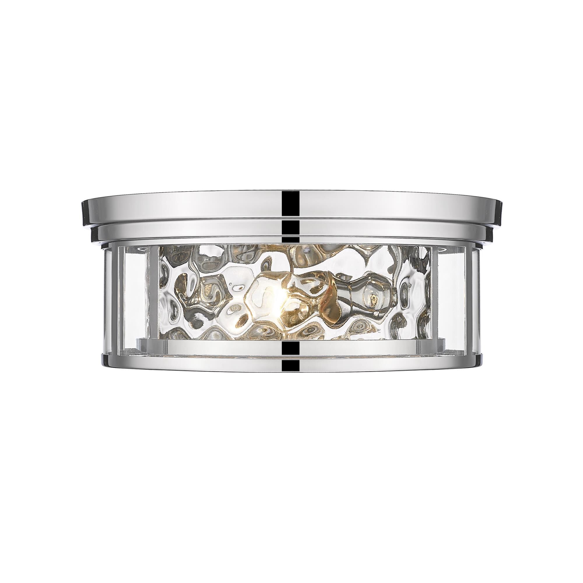 Shown in Polished Nickel finish and Glass shade