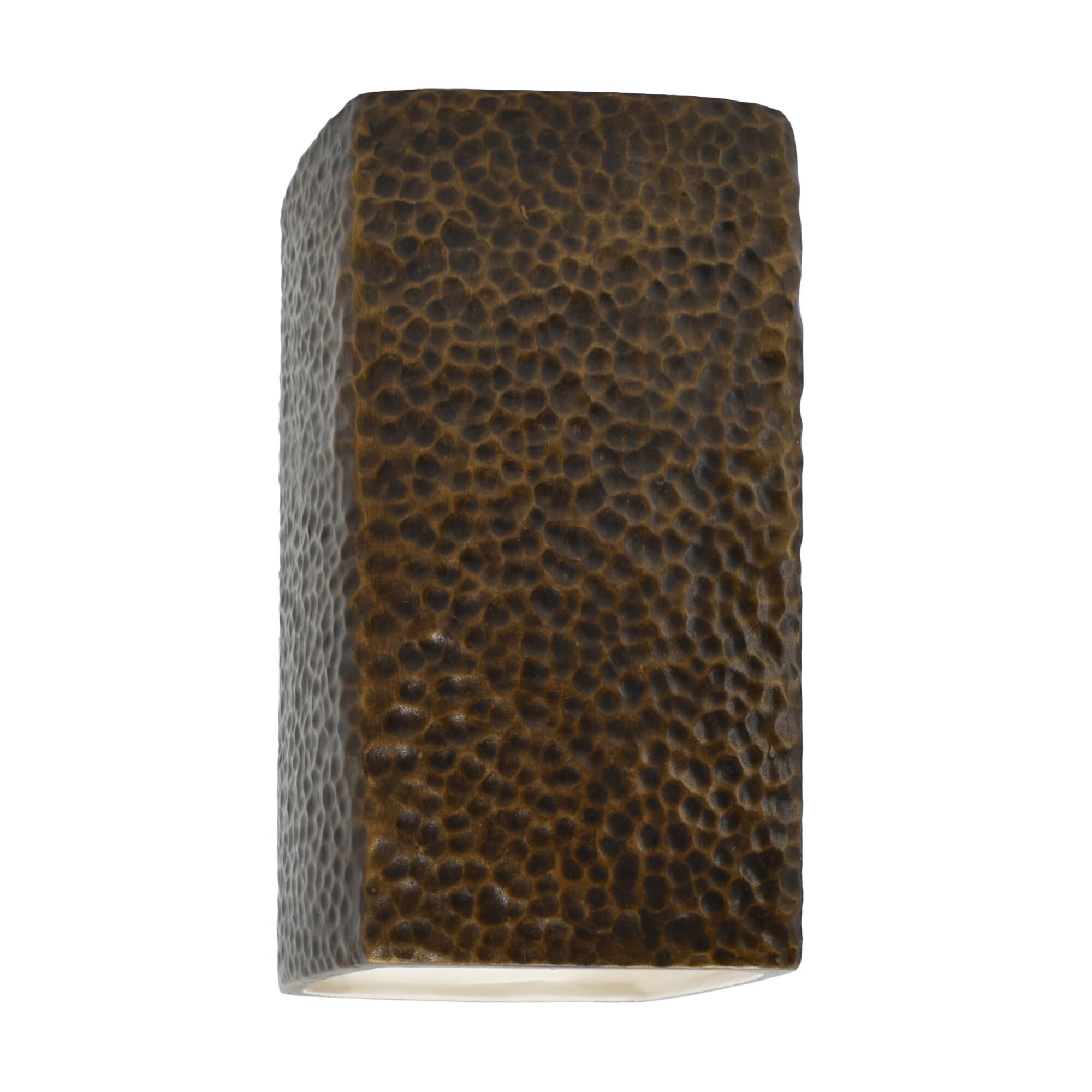 Shown in Hammered Polished Brass finish