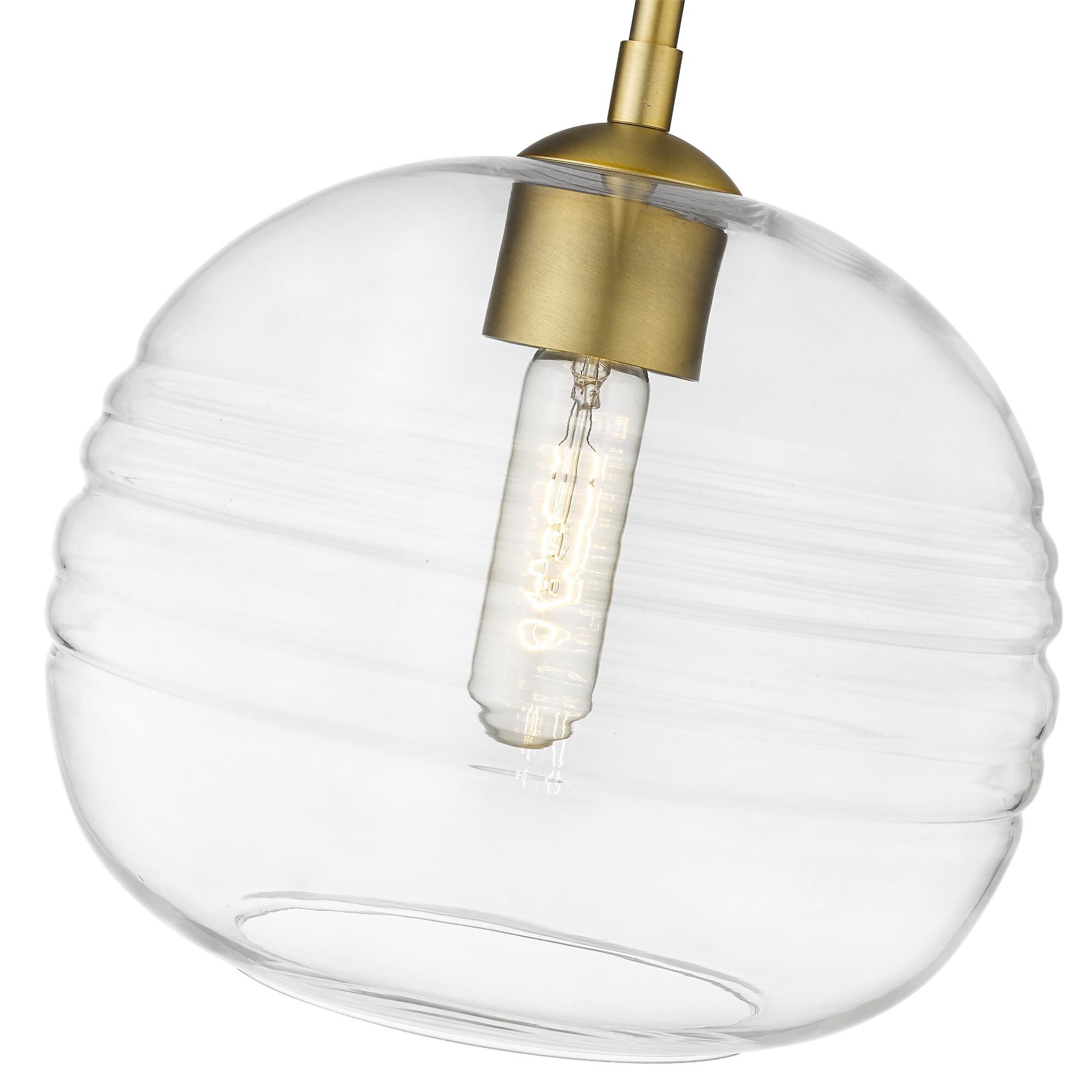 Shown in Olde Brass finish and Glass shade