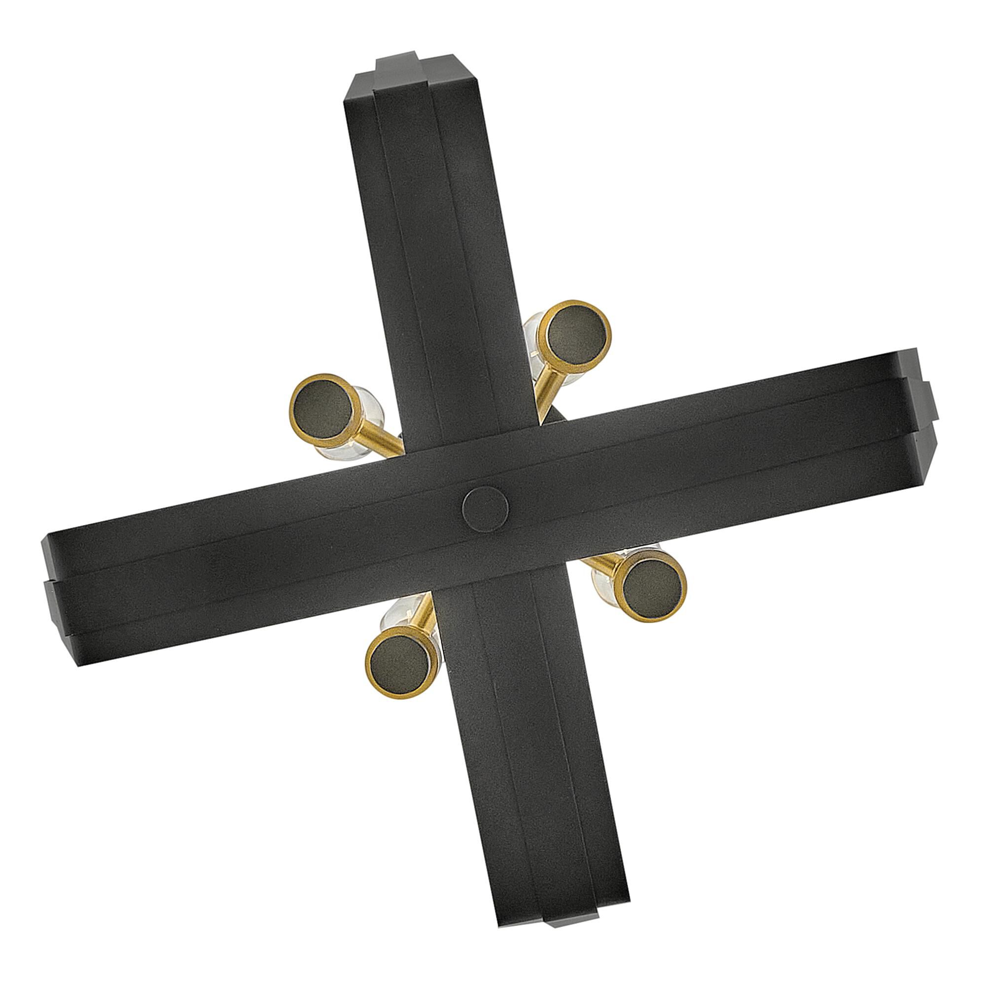 Shown in Black finish and Lacquered Brass accent