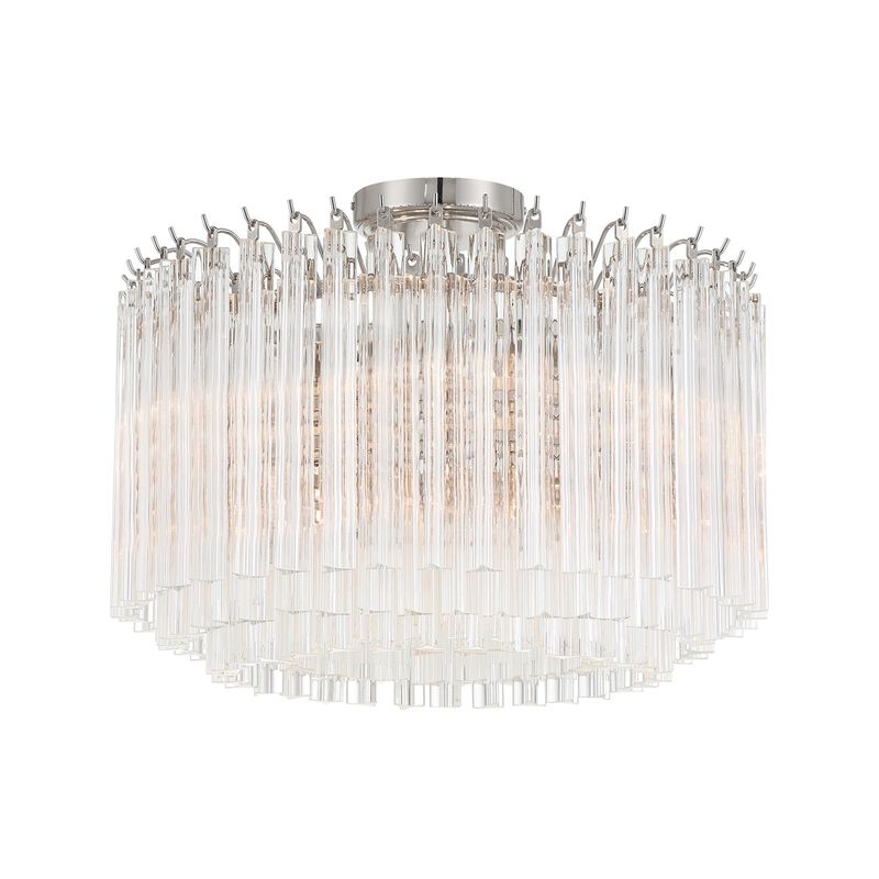Lofton 18 Inch 5 Light Semi Flush Mount by Crystorama