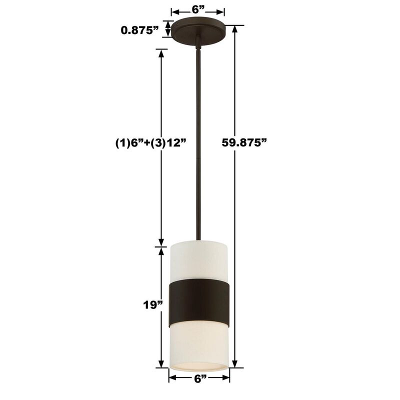 Libby Langdon Grayson 19 Inch Mini Pendant by Crystorama